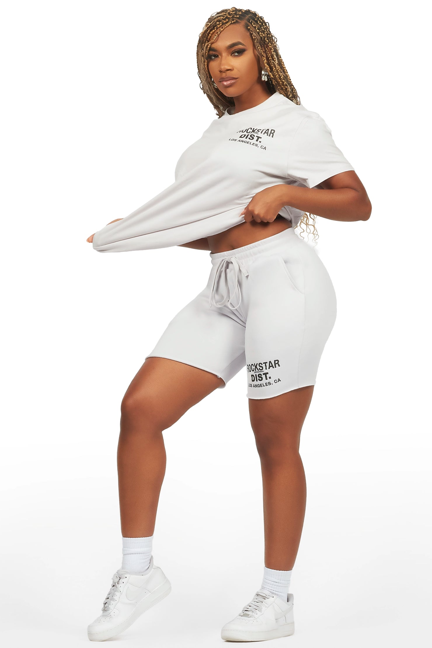 Dalasia Grey T-Shirt Short Set