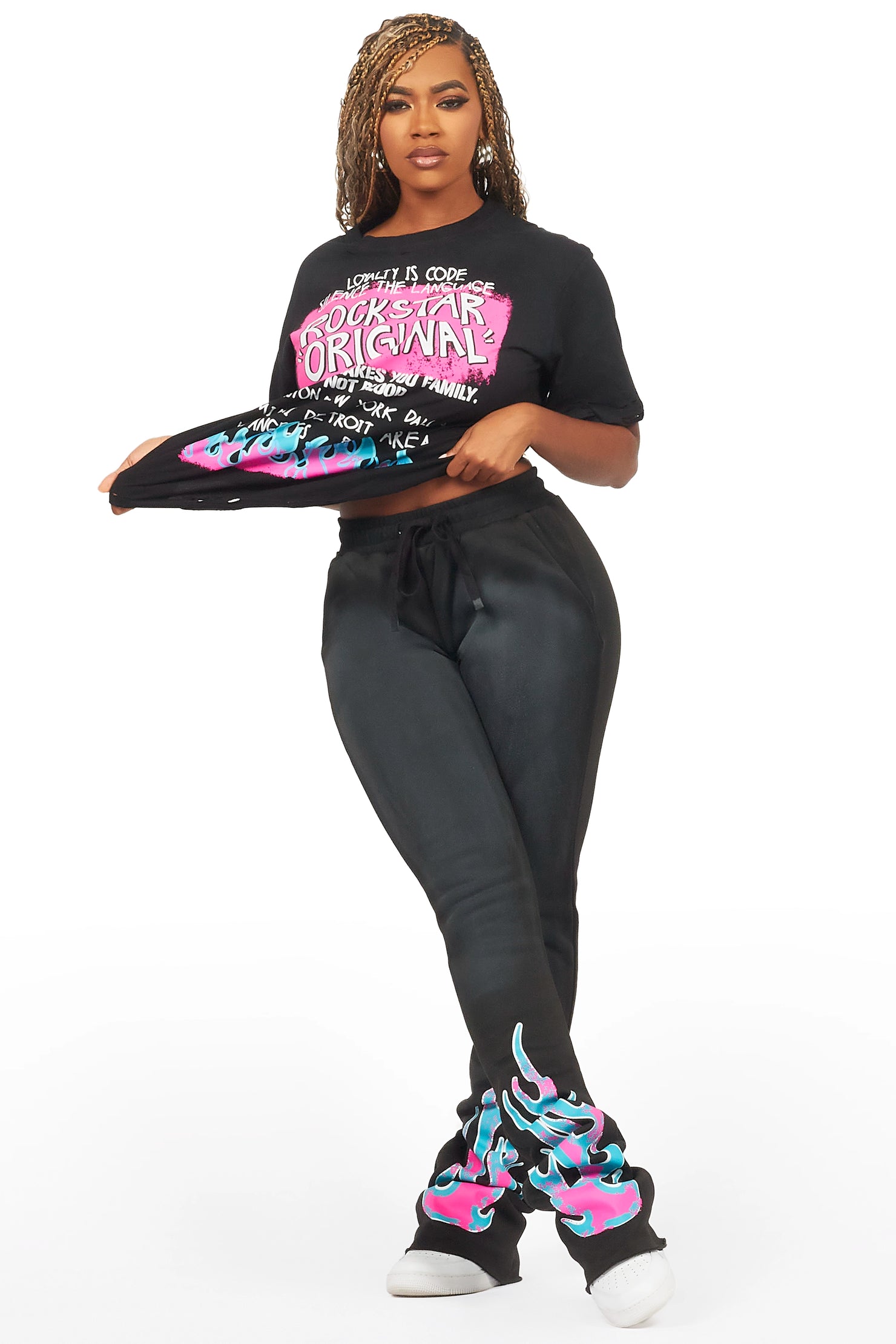 Bridgette Black T-Shirt Trackset