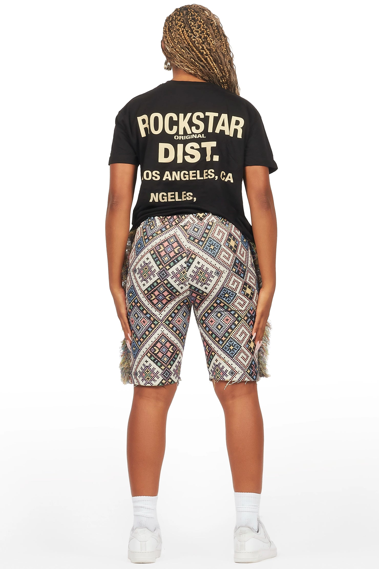 Missy Black/Beige T-Shirt Short Set