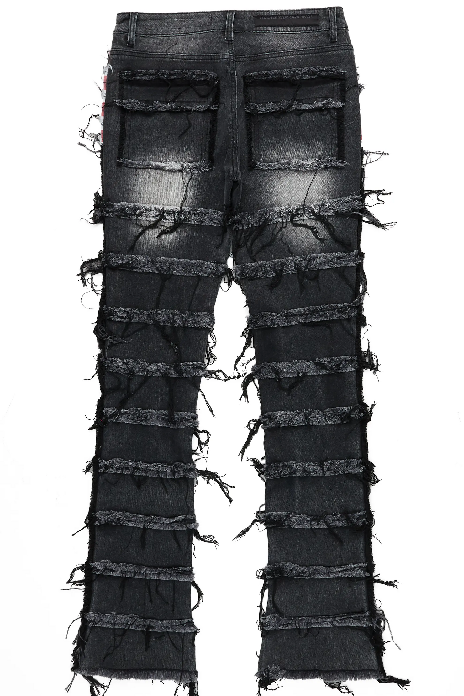 Josie Black Stacked Flare Jean