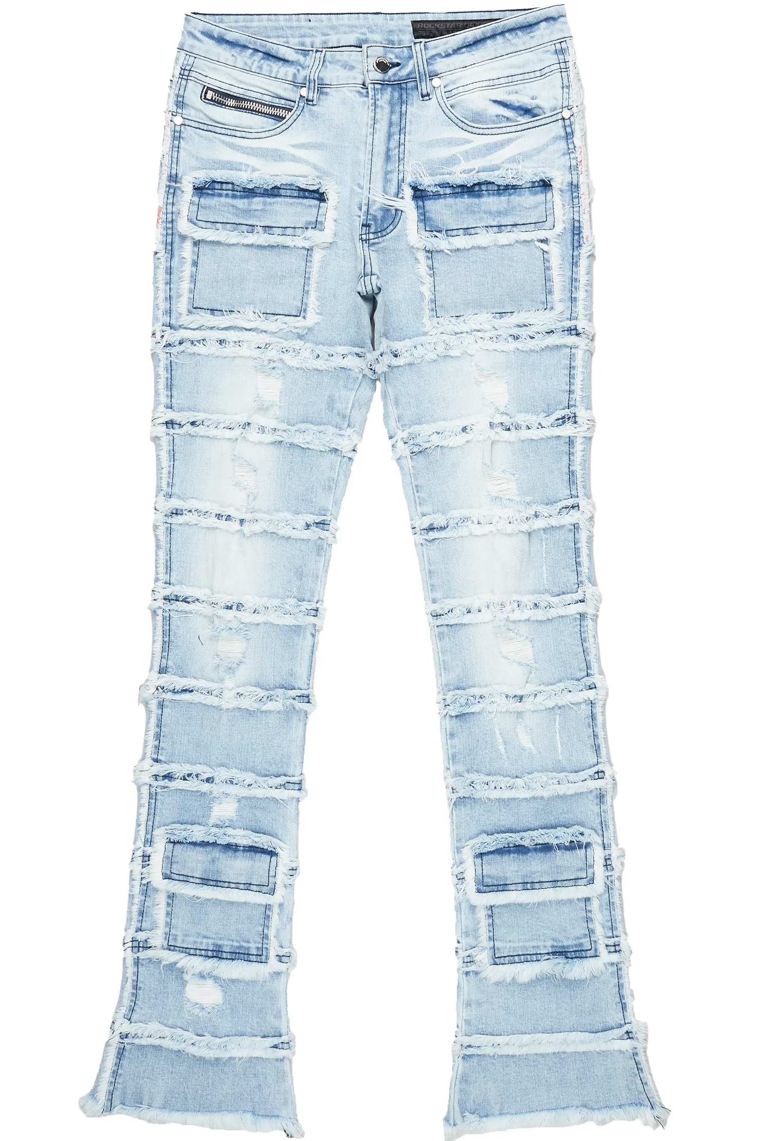 Josie Blue Stacked Flare Jean