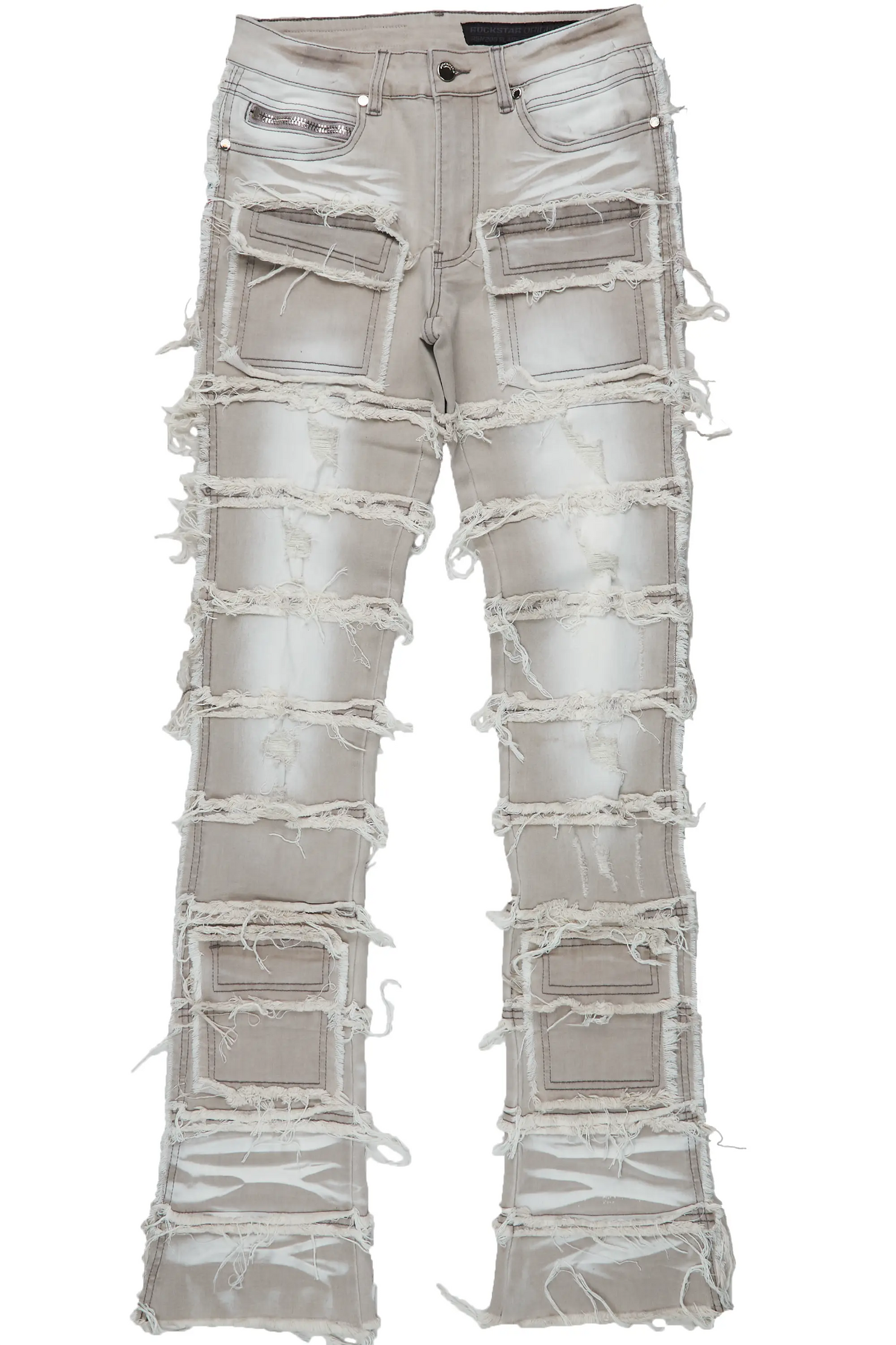 Josie Grey Stacked Flare Jean