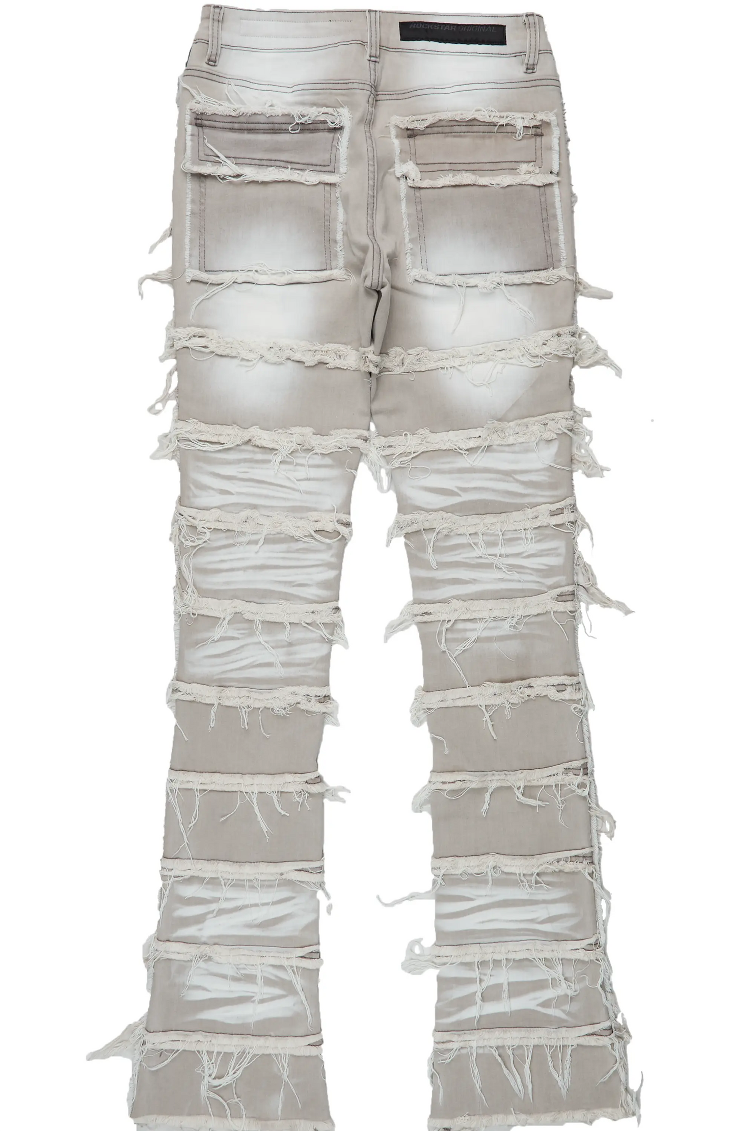 Josie Grey Stacked Flare Jean