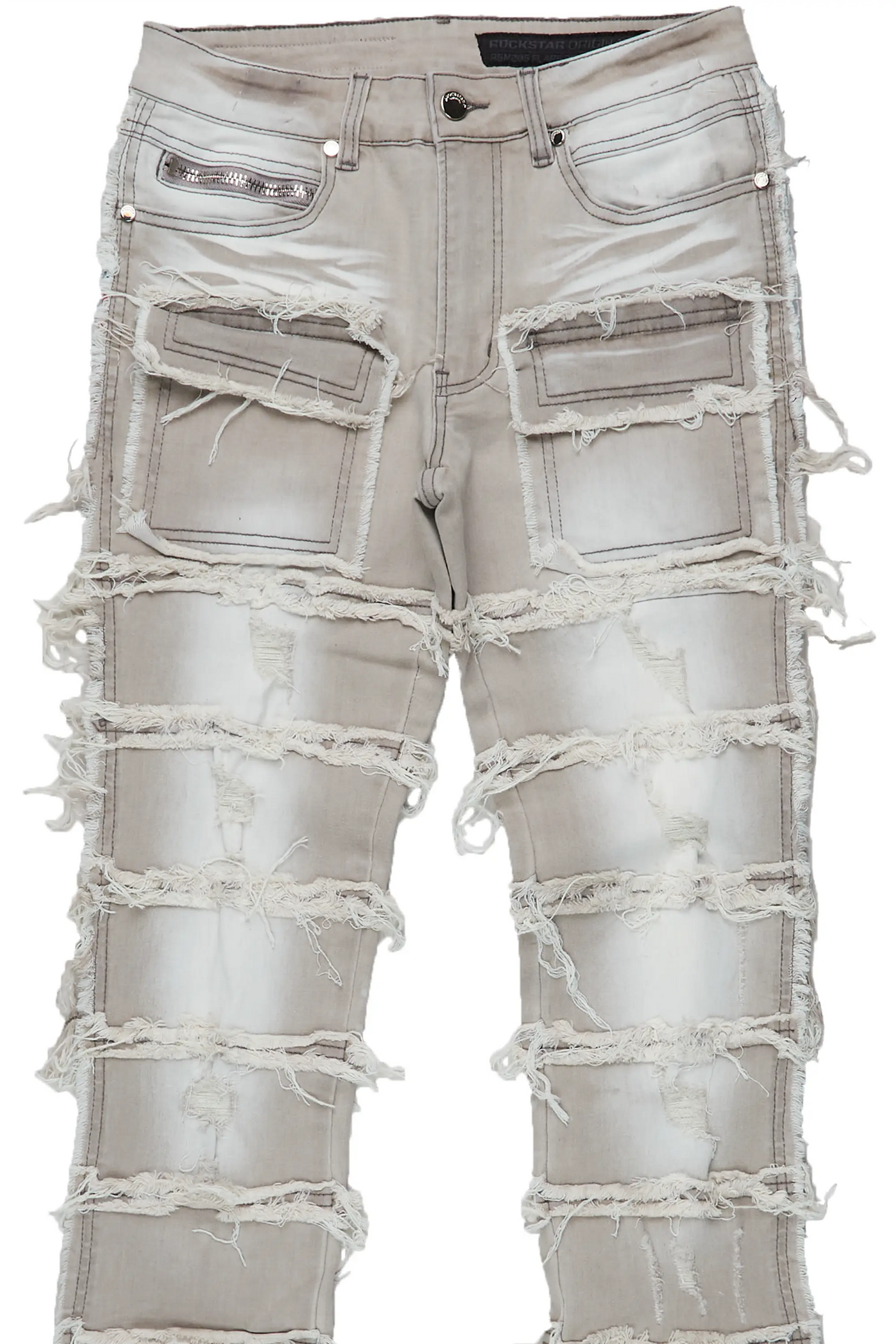 Josie Grey Stacked Flare Jean