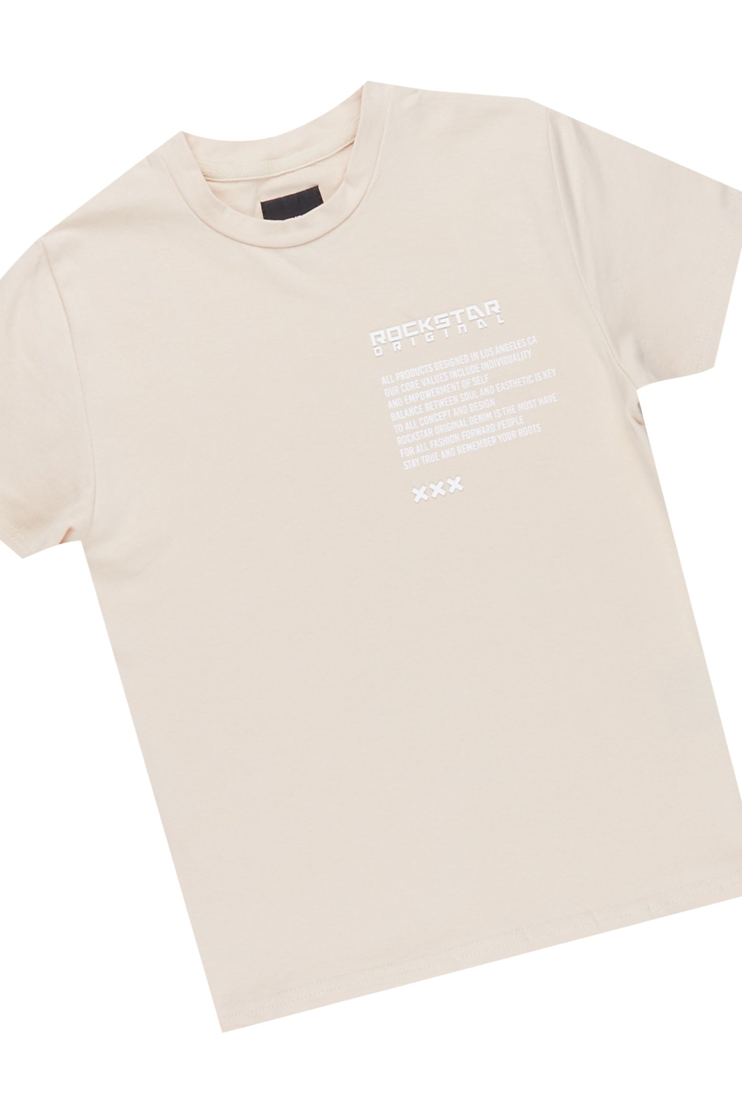 Kids Jash Short Set-Beige