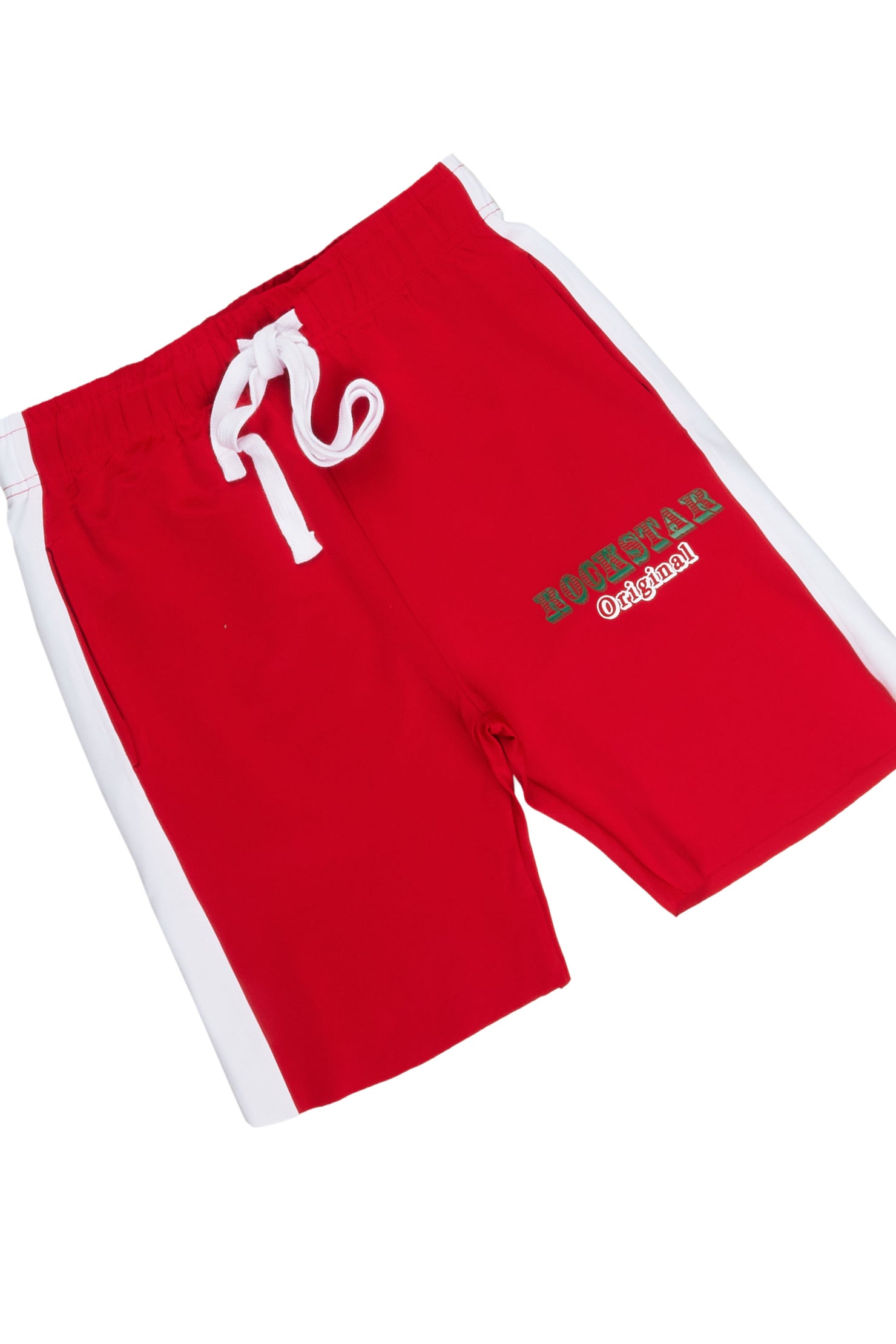 Kashy White/Red T-Shirt Short Set