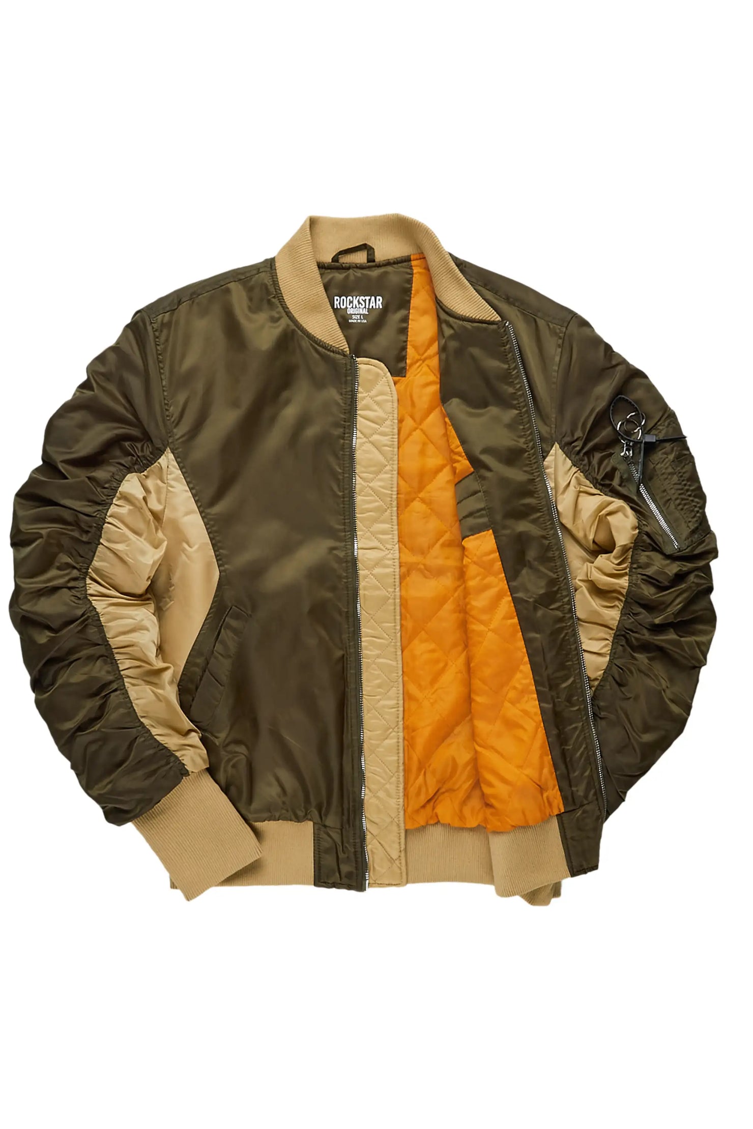Kavita Olive/Khaki Bomber Jacket