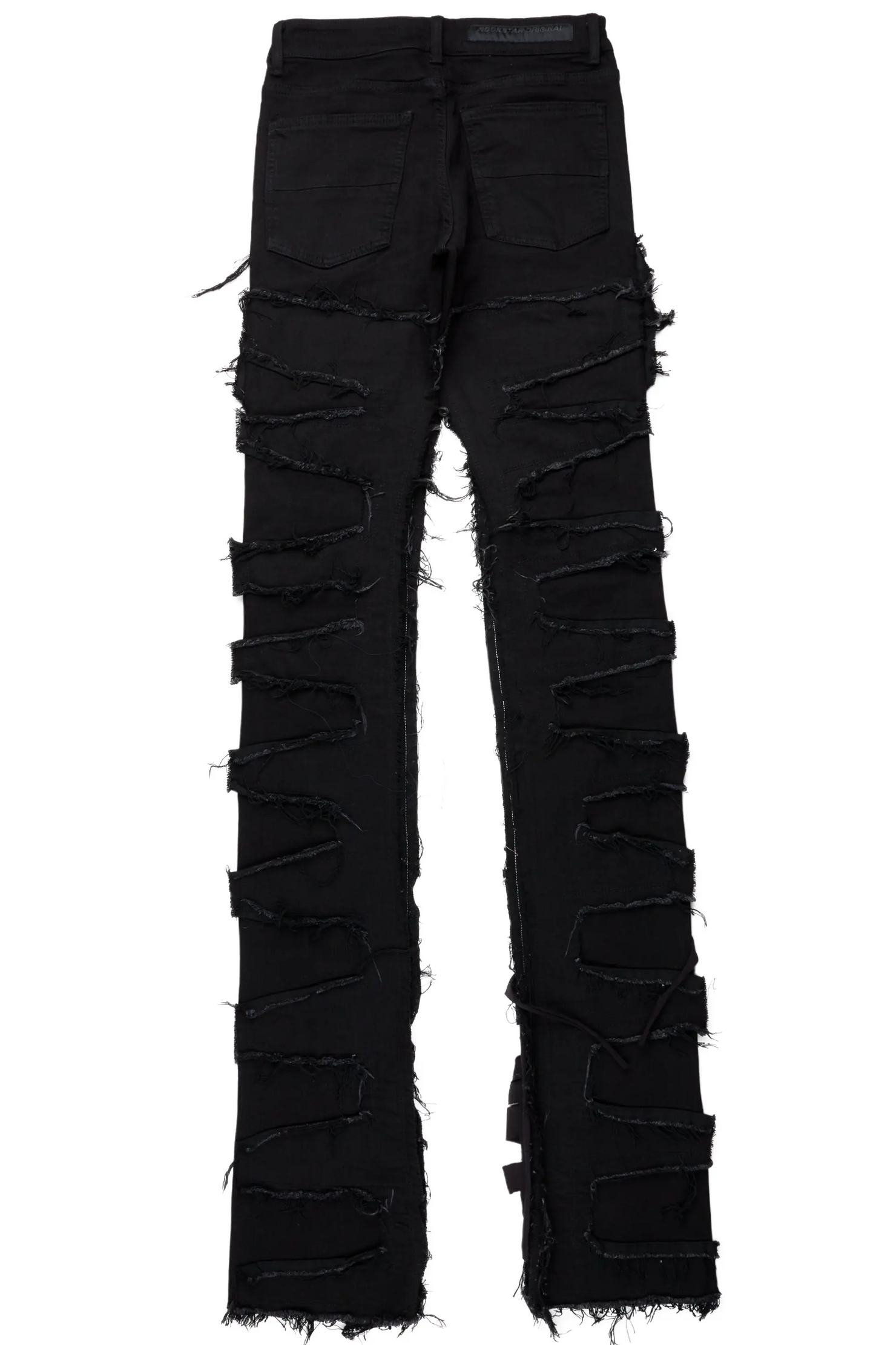 Kayce Black Super Stacked Flare Jean