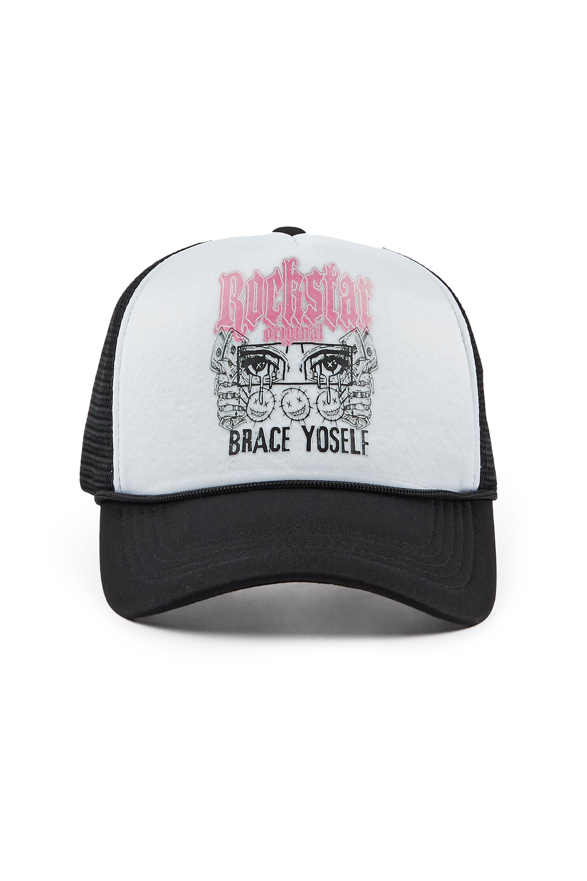 Kayosska White/Black Trucker Hat
