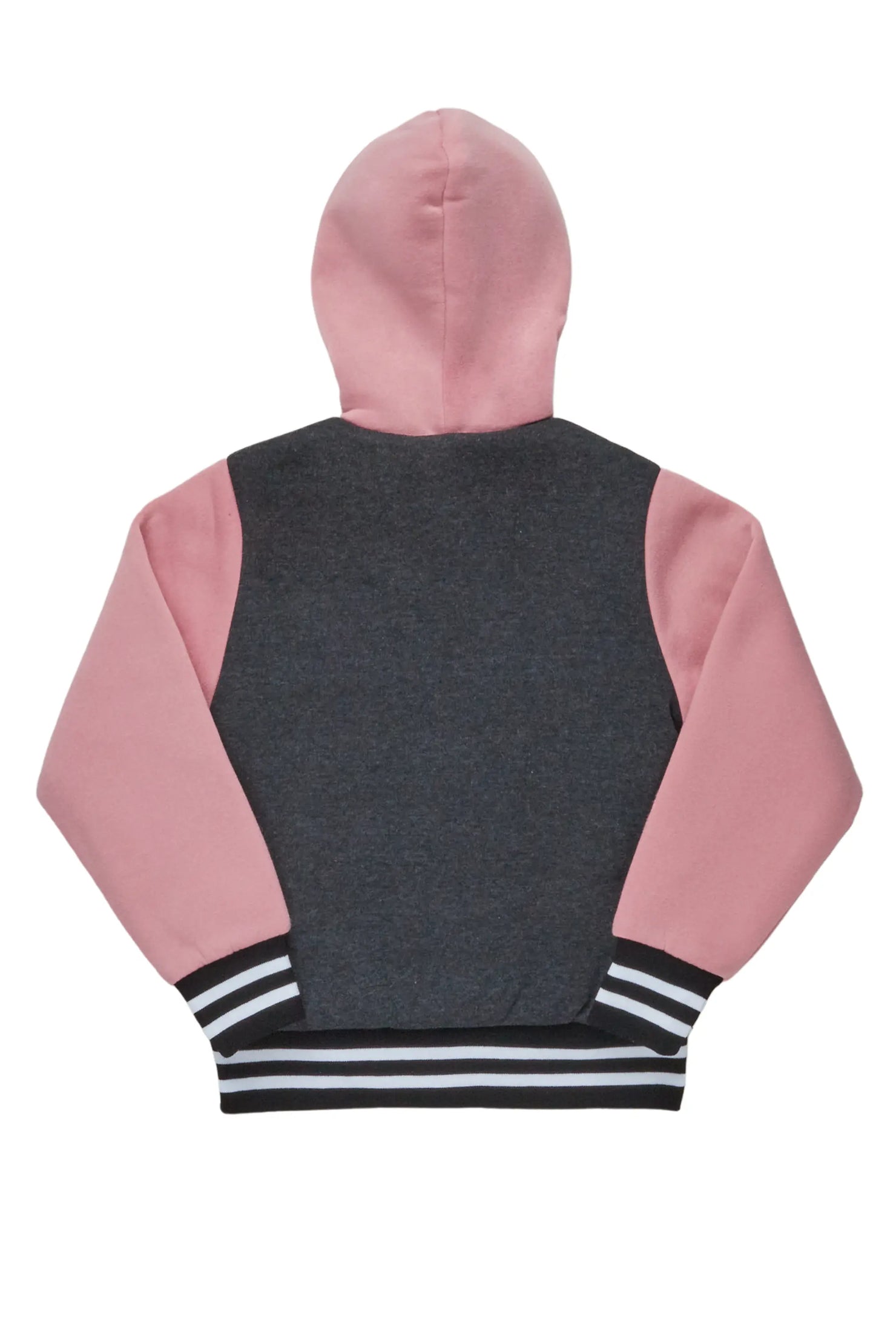 Kids Lalit Black/Pink Varsity Jacket