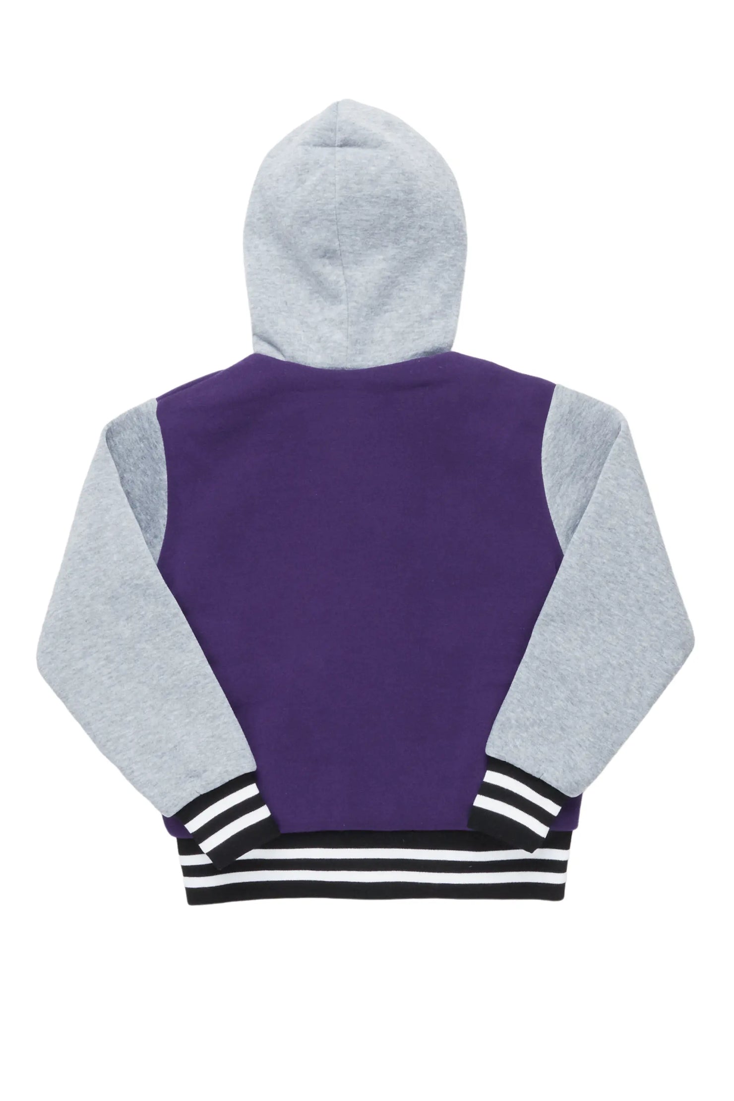 Kids Lalit Purple Varsity Jacket