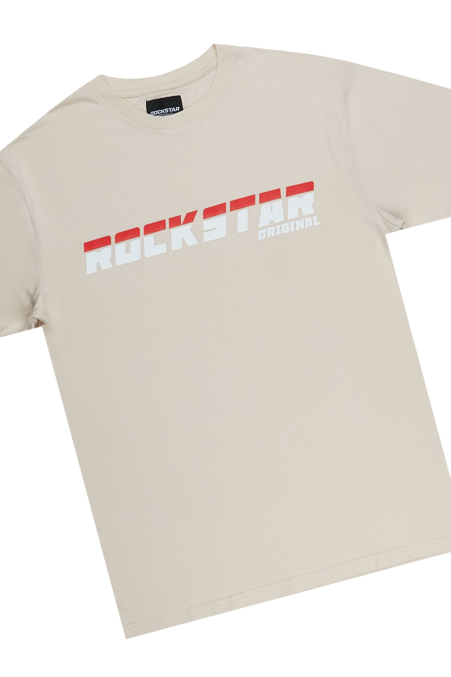 Kingsley Beige Graphic T-Shirt/ Short Set