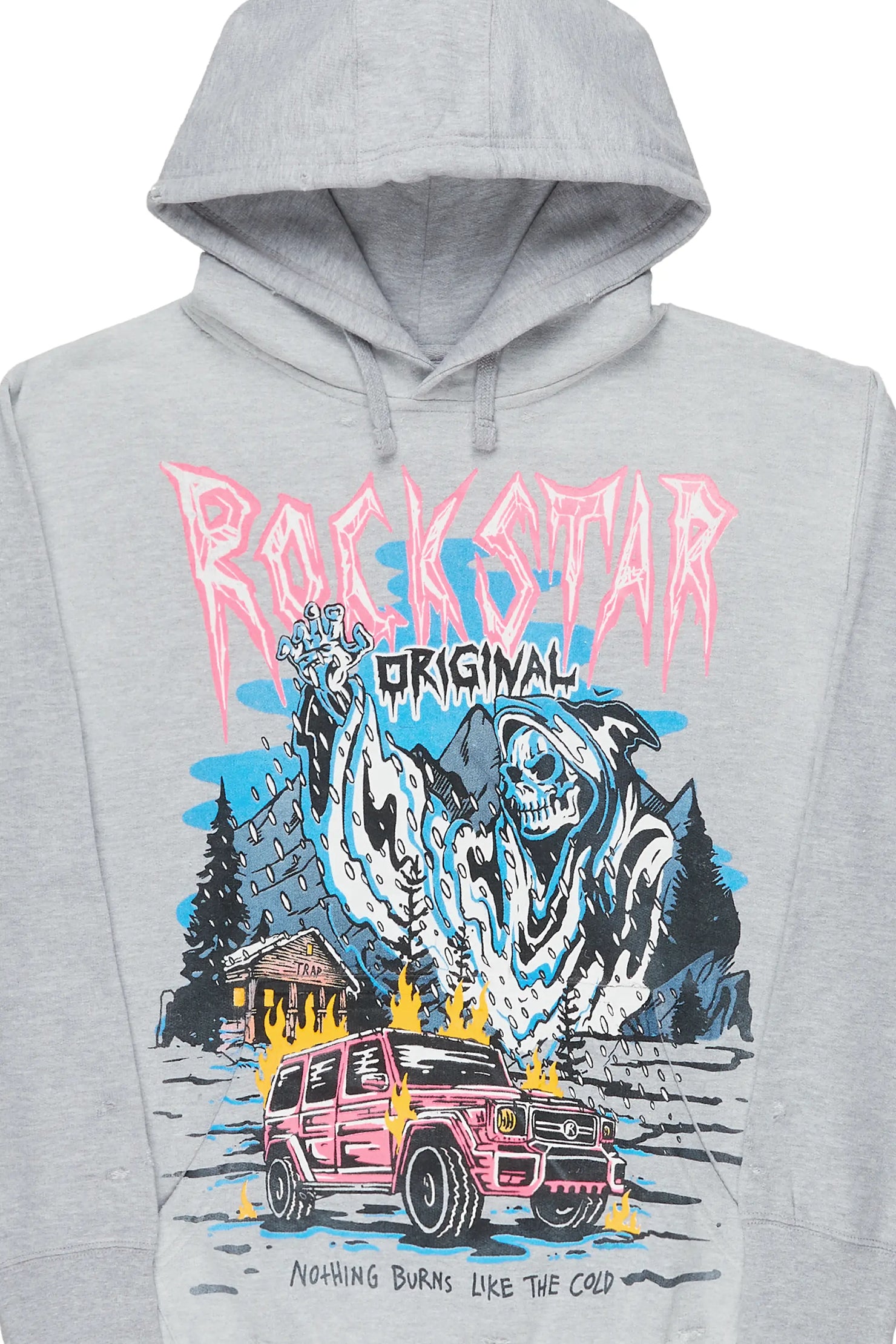 Kip Heather Grey Graphic Hoodie