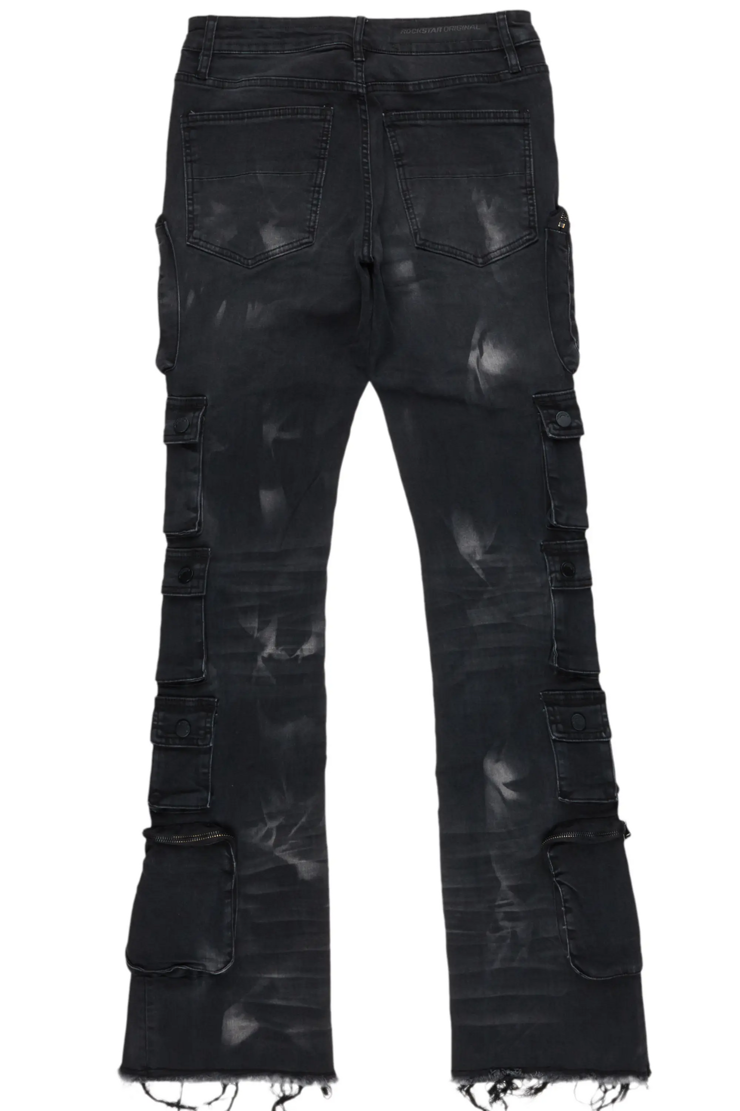 Konrad Grey Wash Cargo Stacked Flare Jean