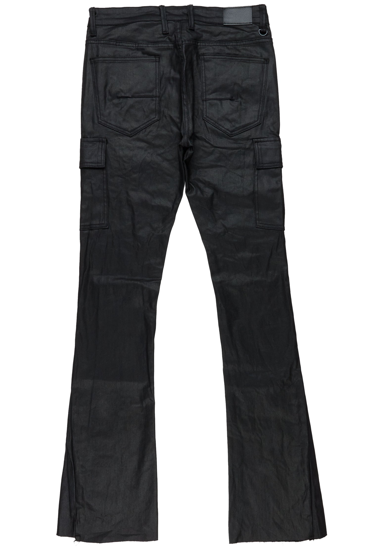 Kooper Black Stacked Flare Jean