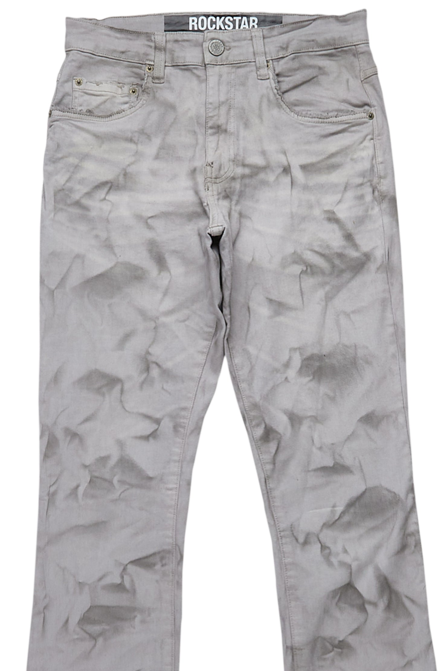 Laud Grey Stacked Flare Jean