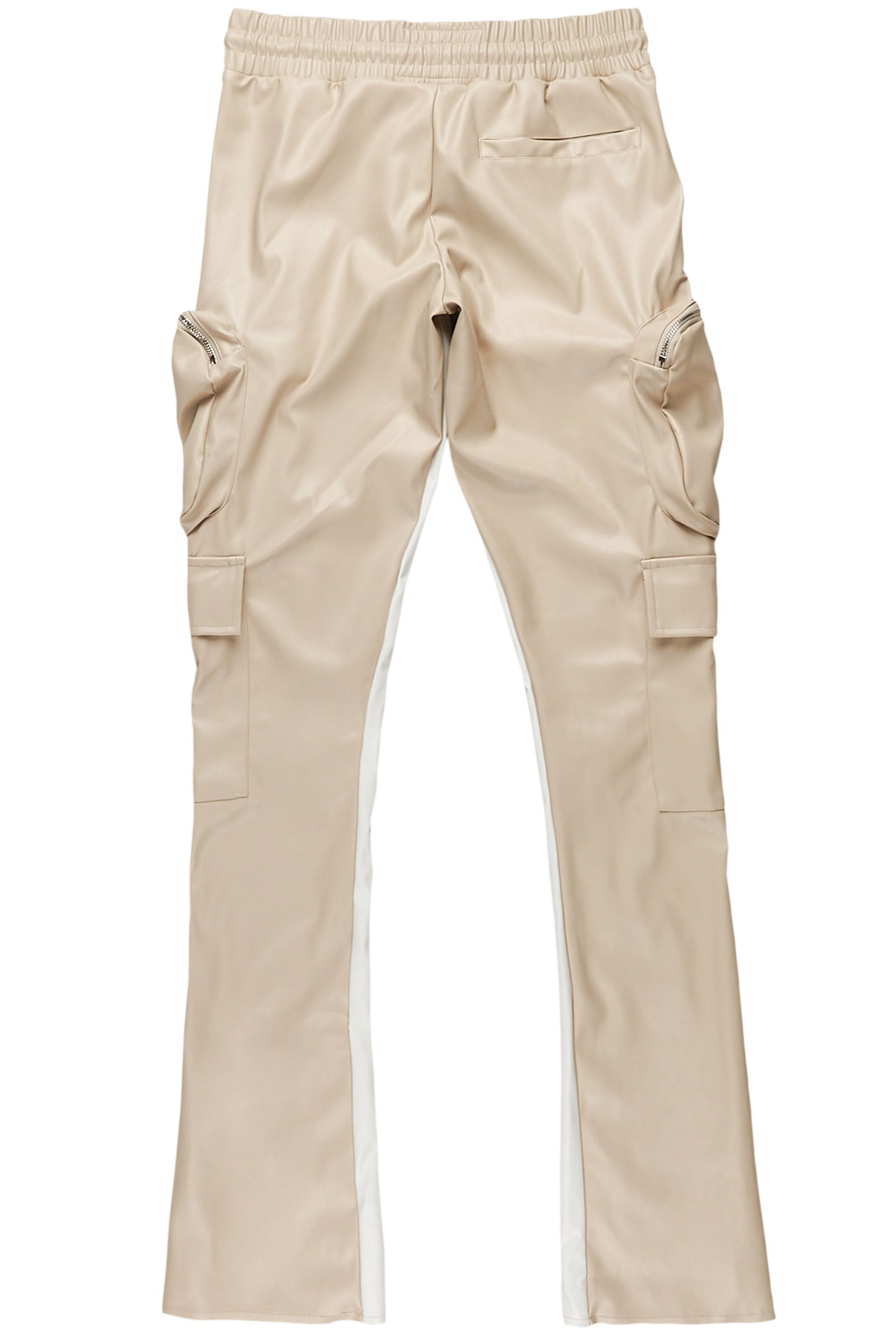 Lawson Beige/White Stacked Flare Pants