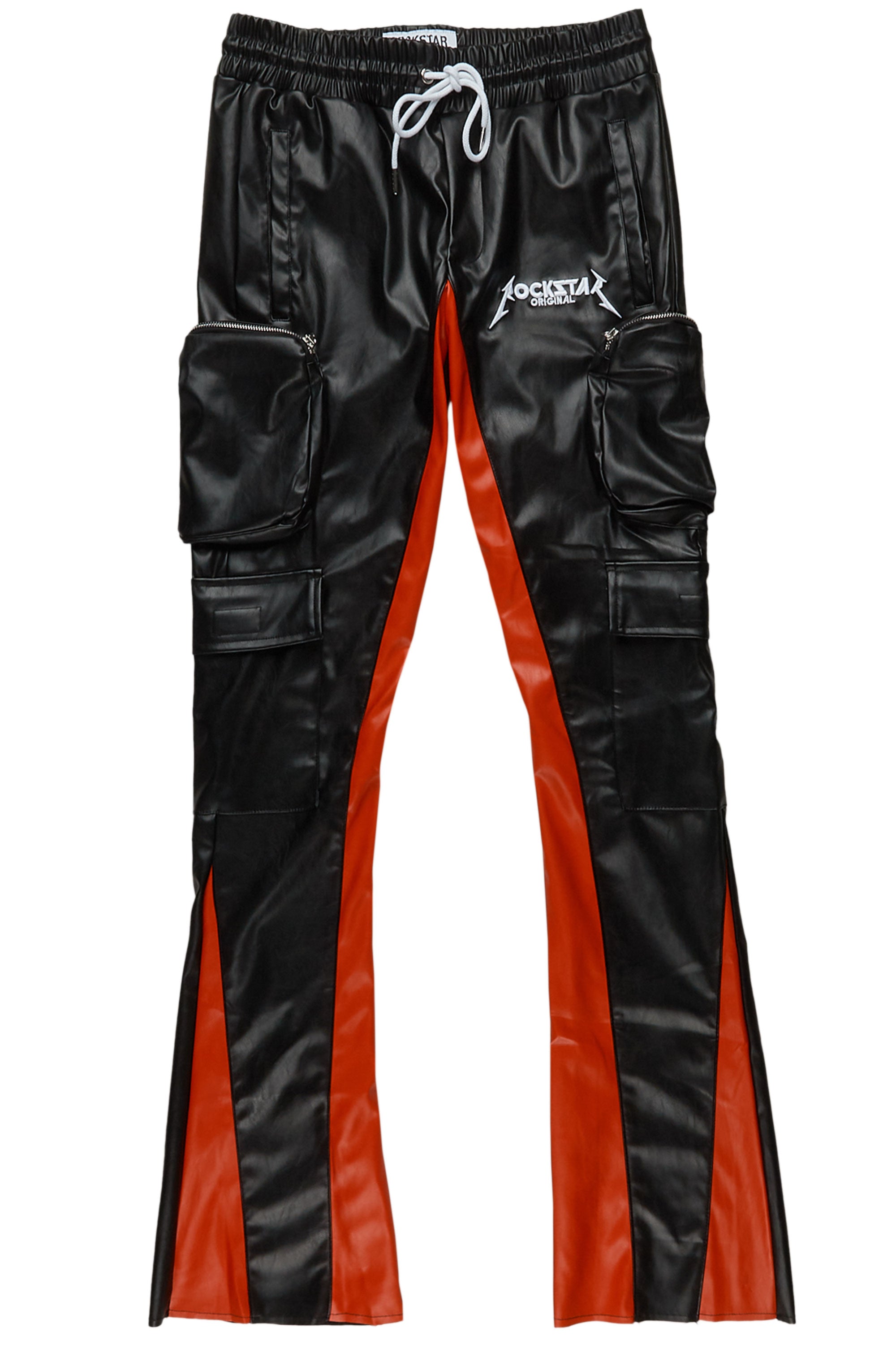 Lawson Black/Red Stacked Flare Pants