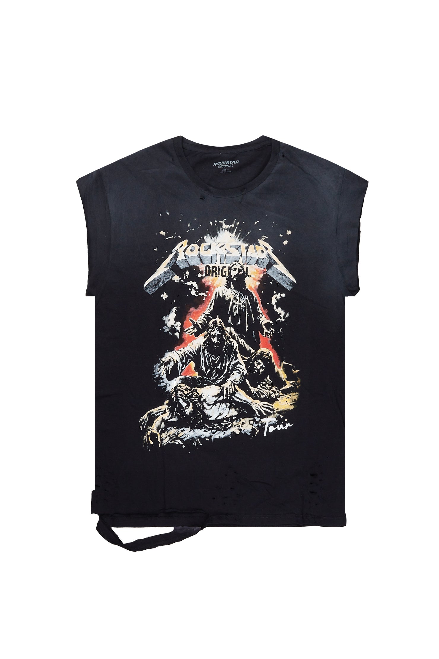 Locke Black Graphic Muscle T-Shirt