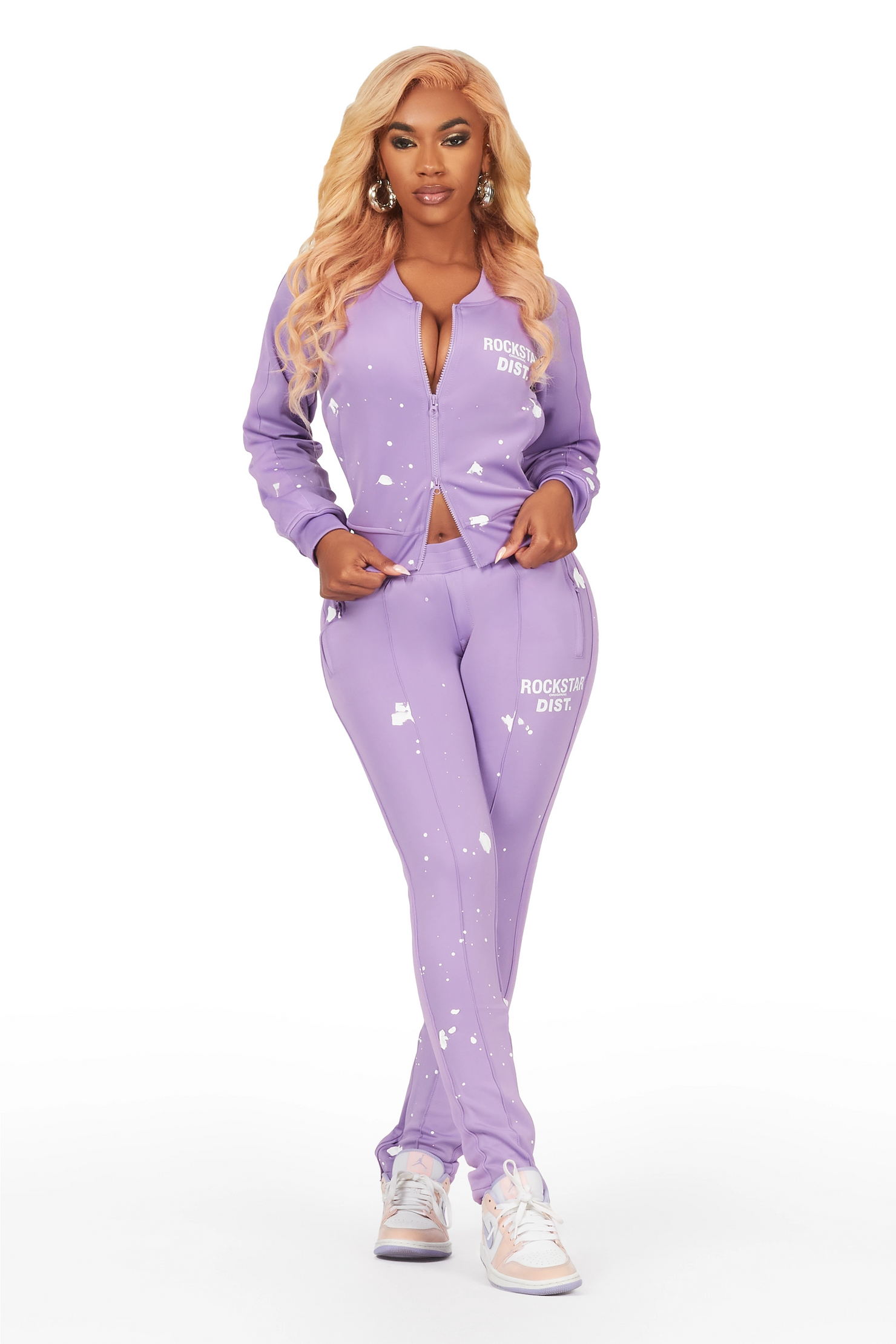 Hadley Lavender Slim Fit Tricot Trackset