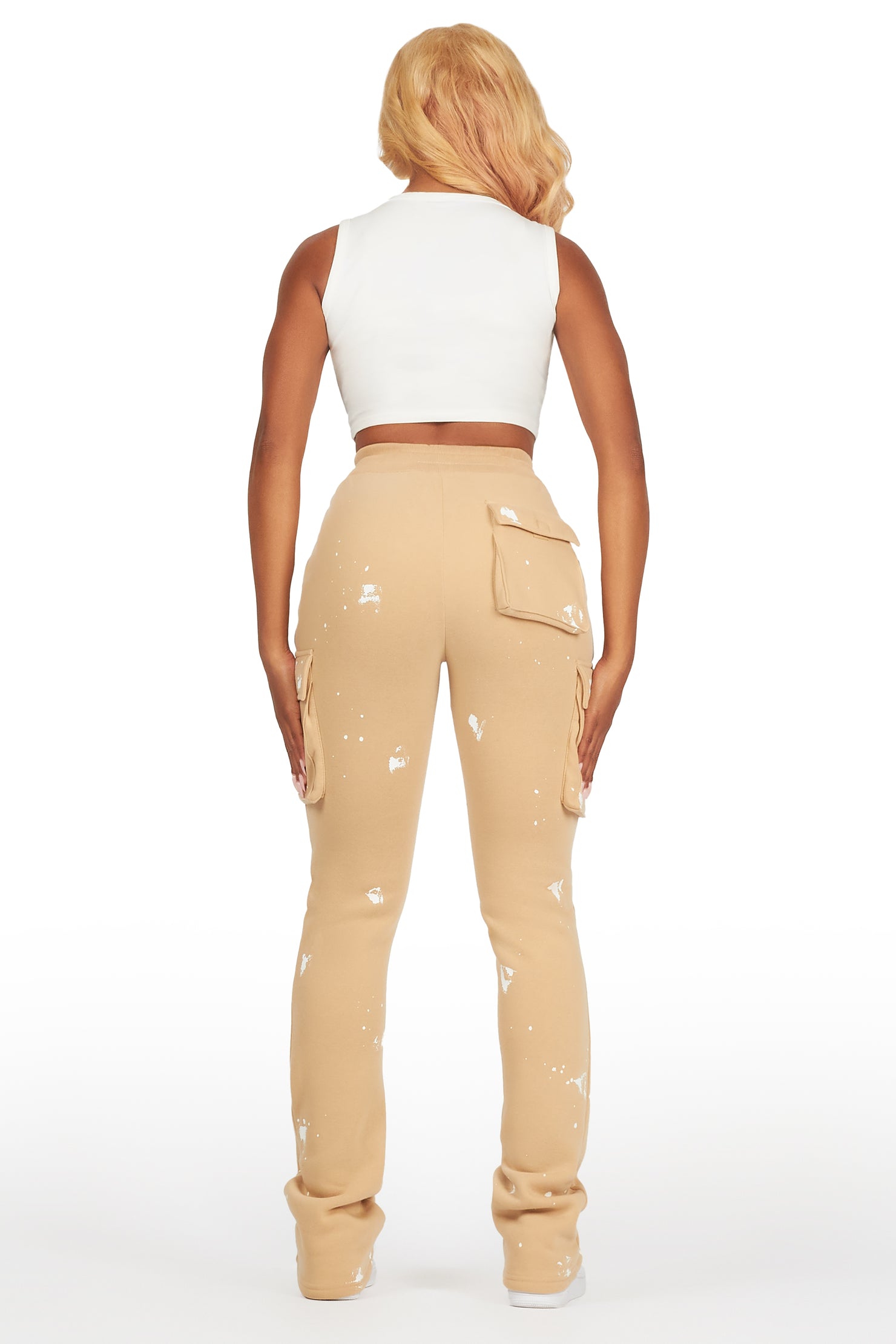 Antonia Tan Cargo Stacked Track Pant