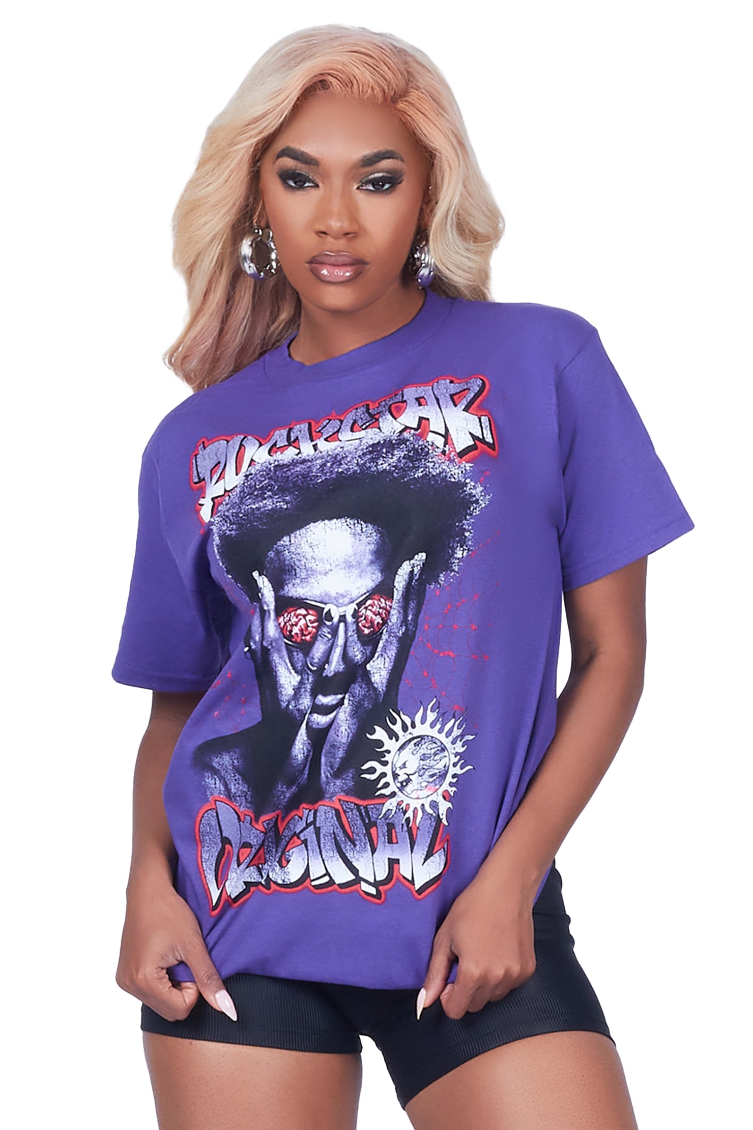 Tavionna Purple Oversized T-Shirt