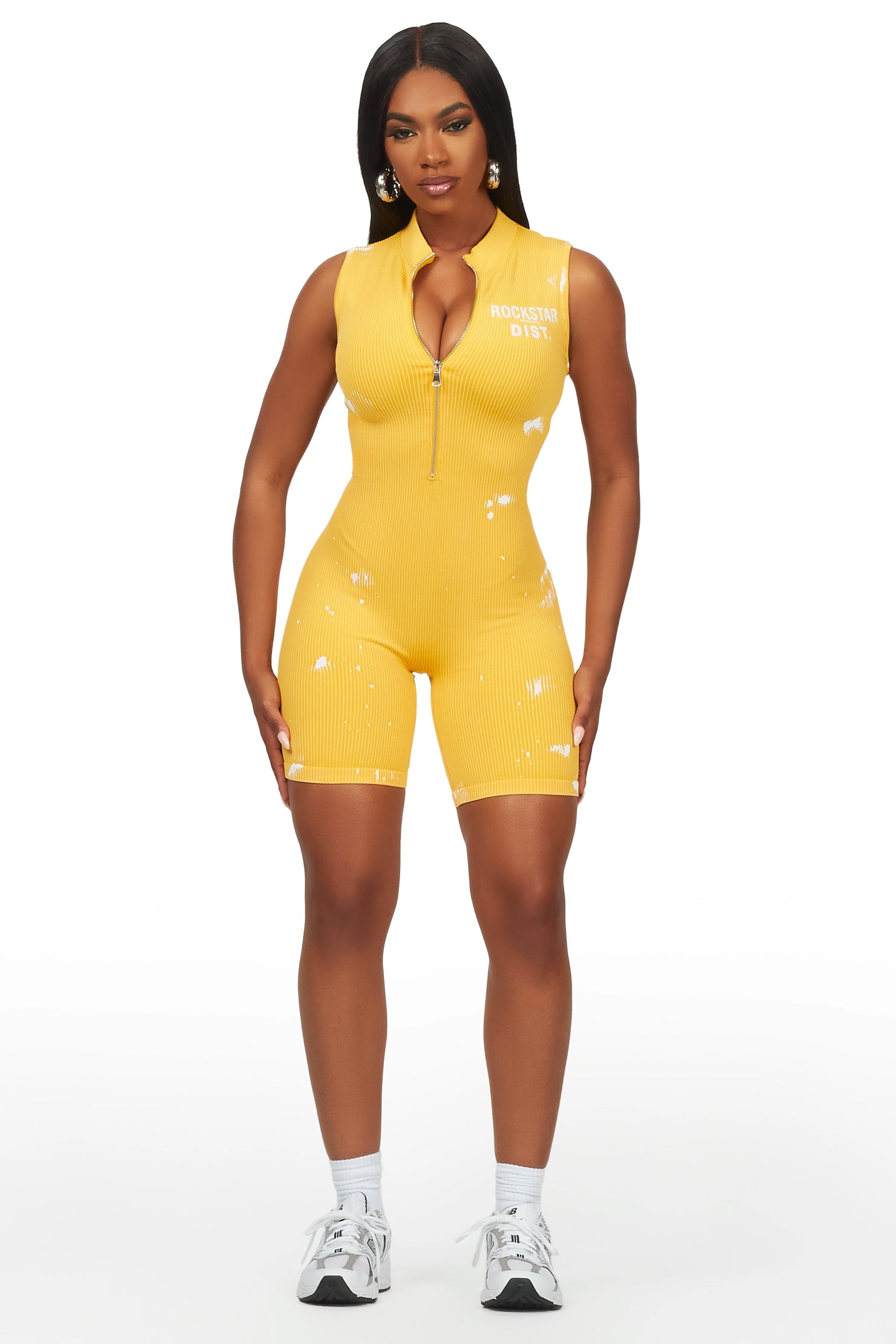 Akia Gold Painted Romper