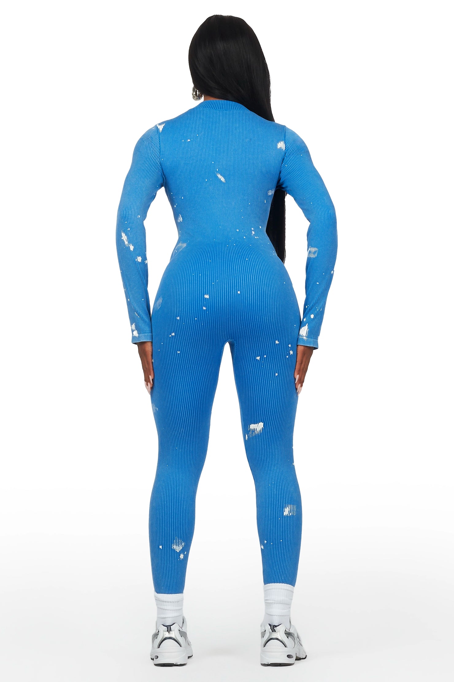 Tyesha Royal Blue Painted Jumpsuit
