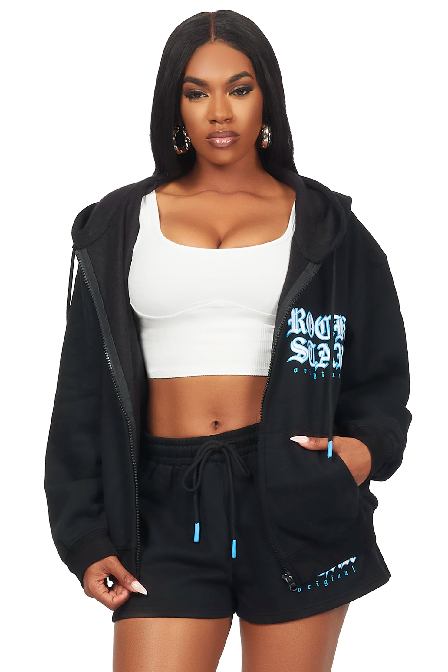 Catch Her Black Short Set