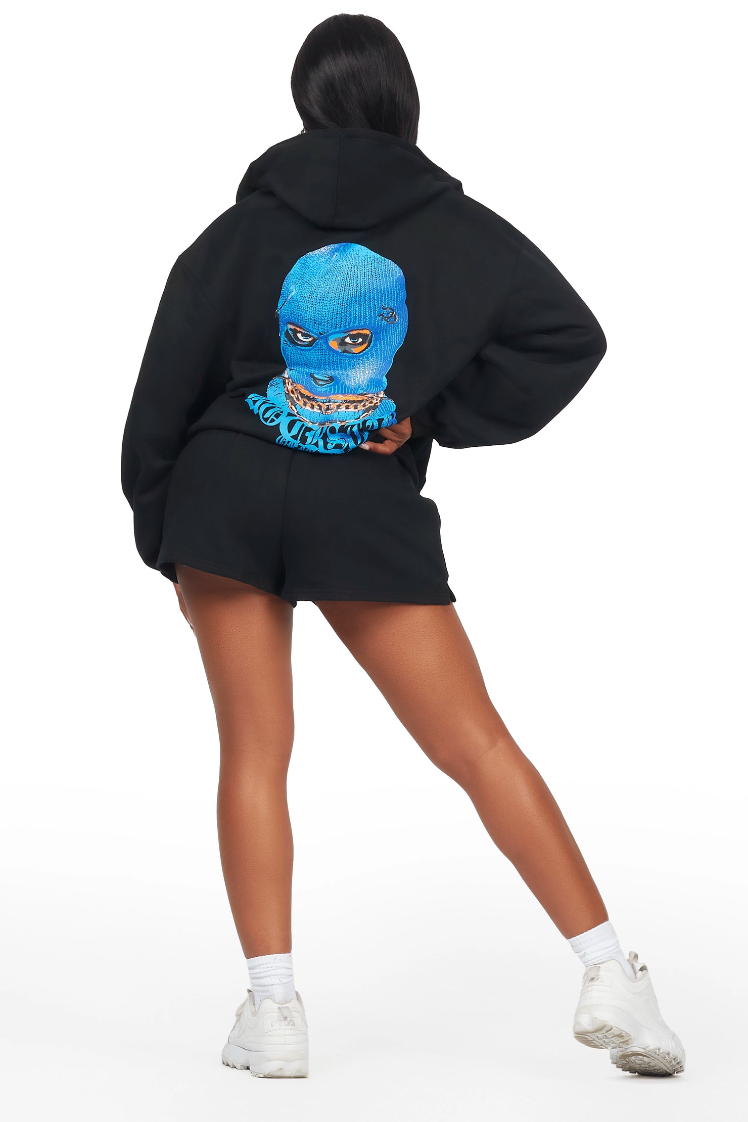 Catch Her Black Short Set