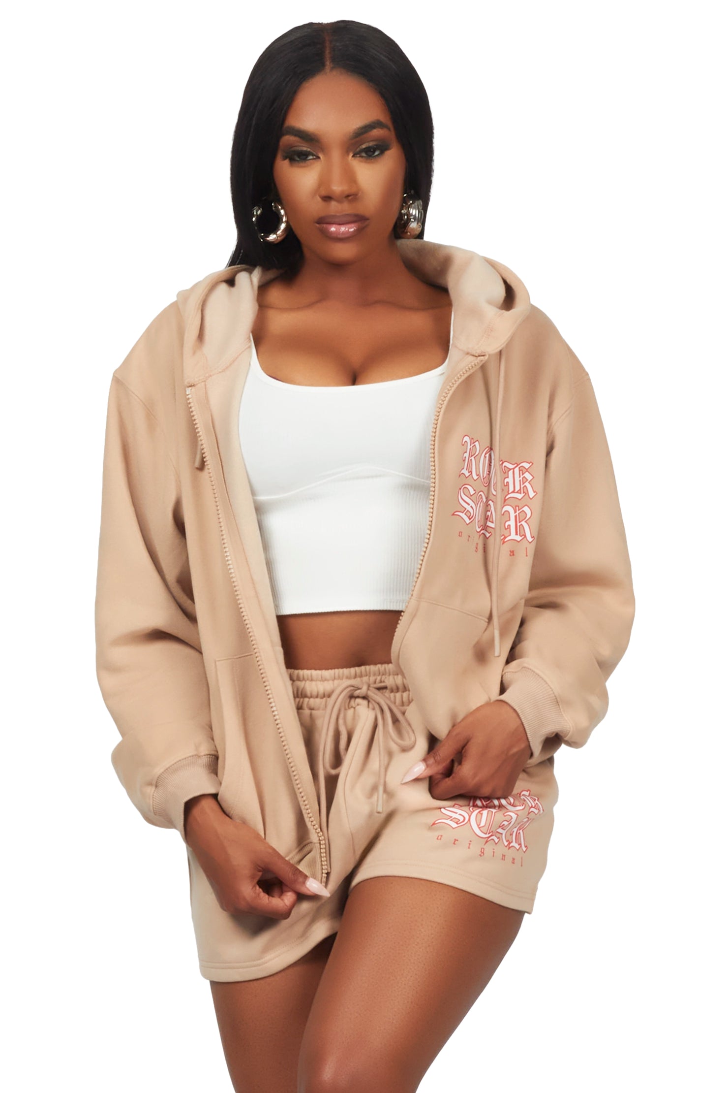 Catch Her Tan Short Set