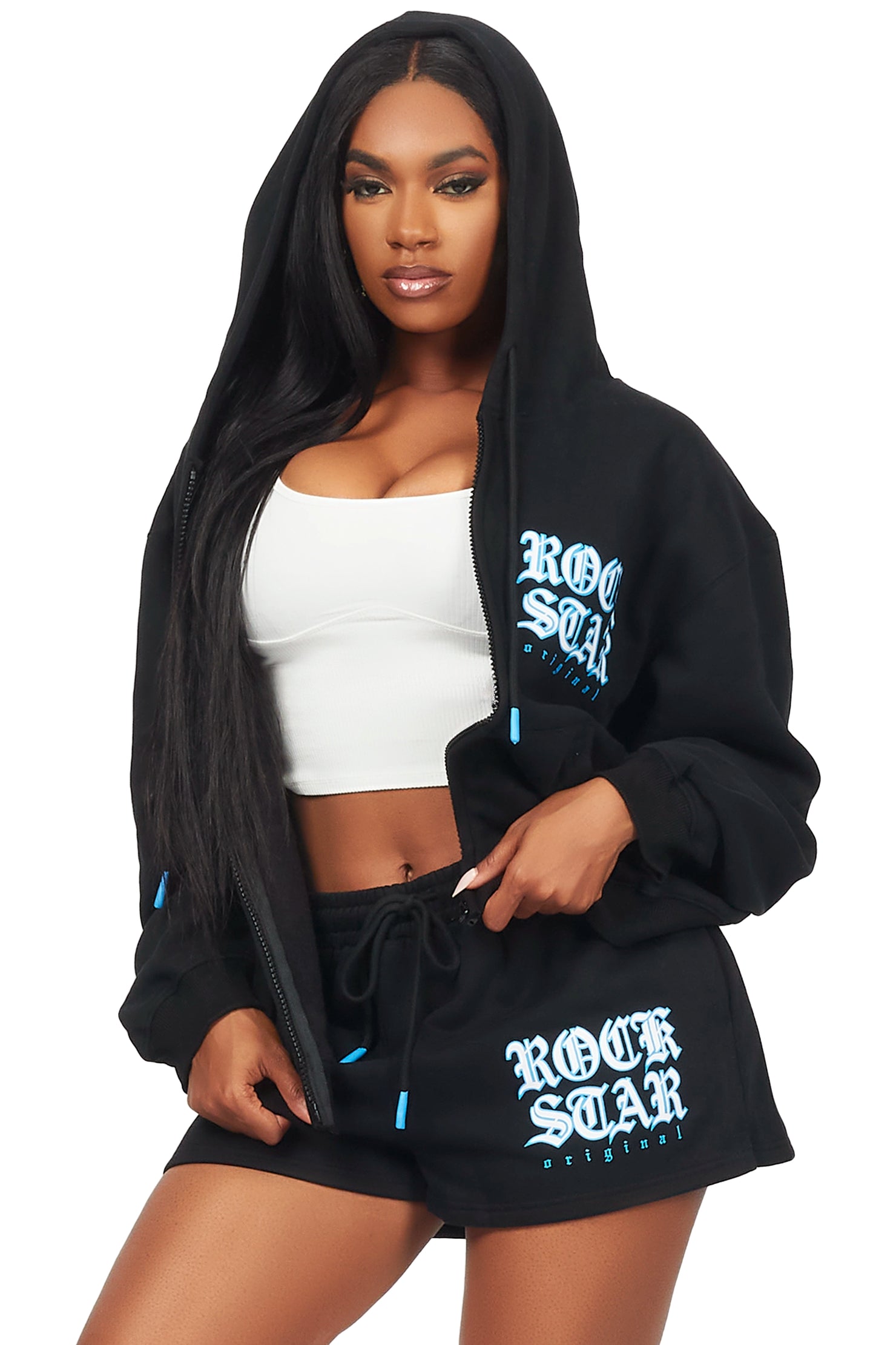 Catch Her Black Short Set