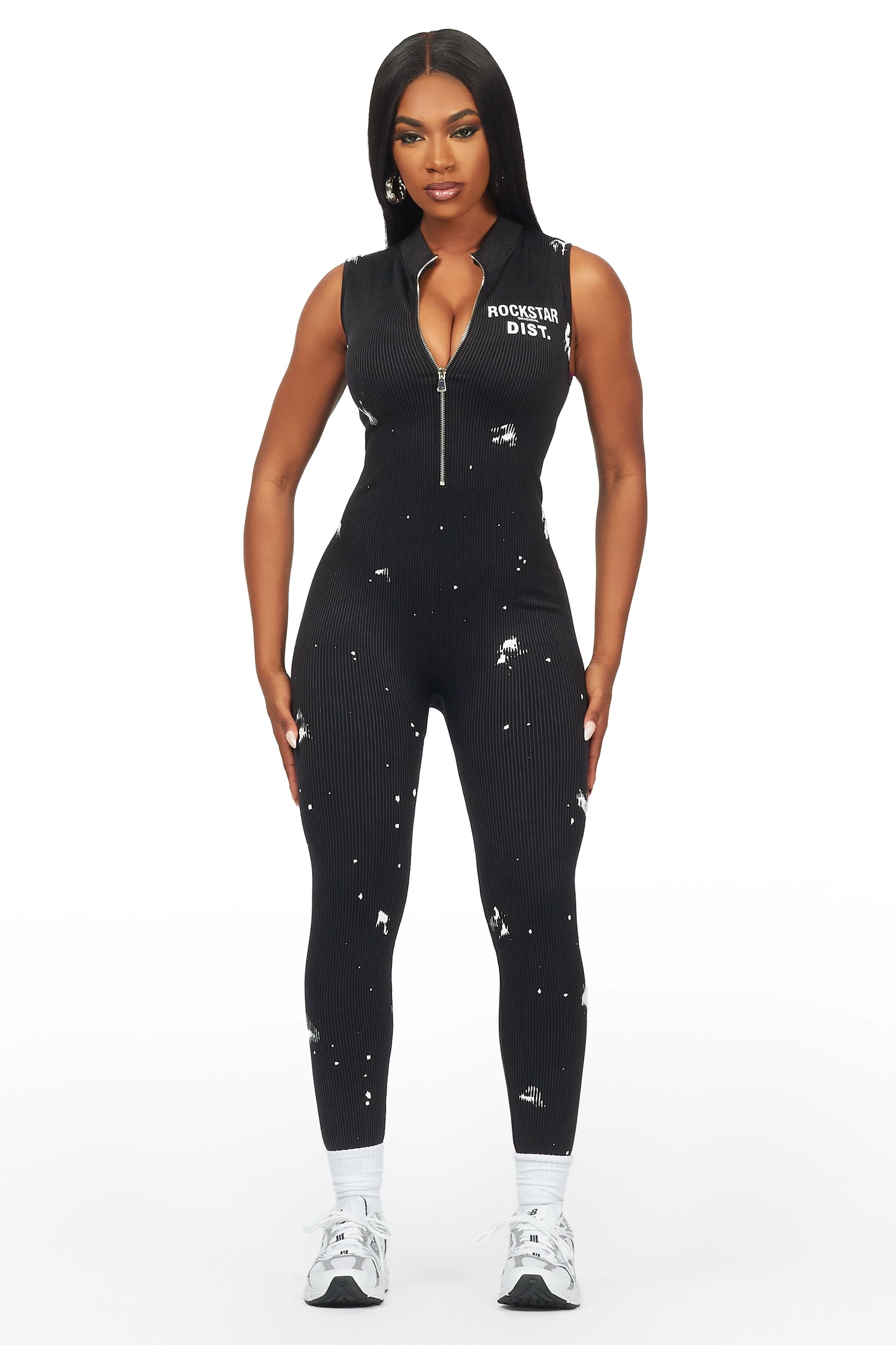Saheera Black Painted Jumpsuit