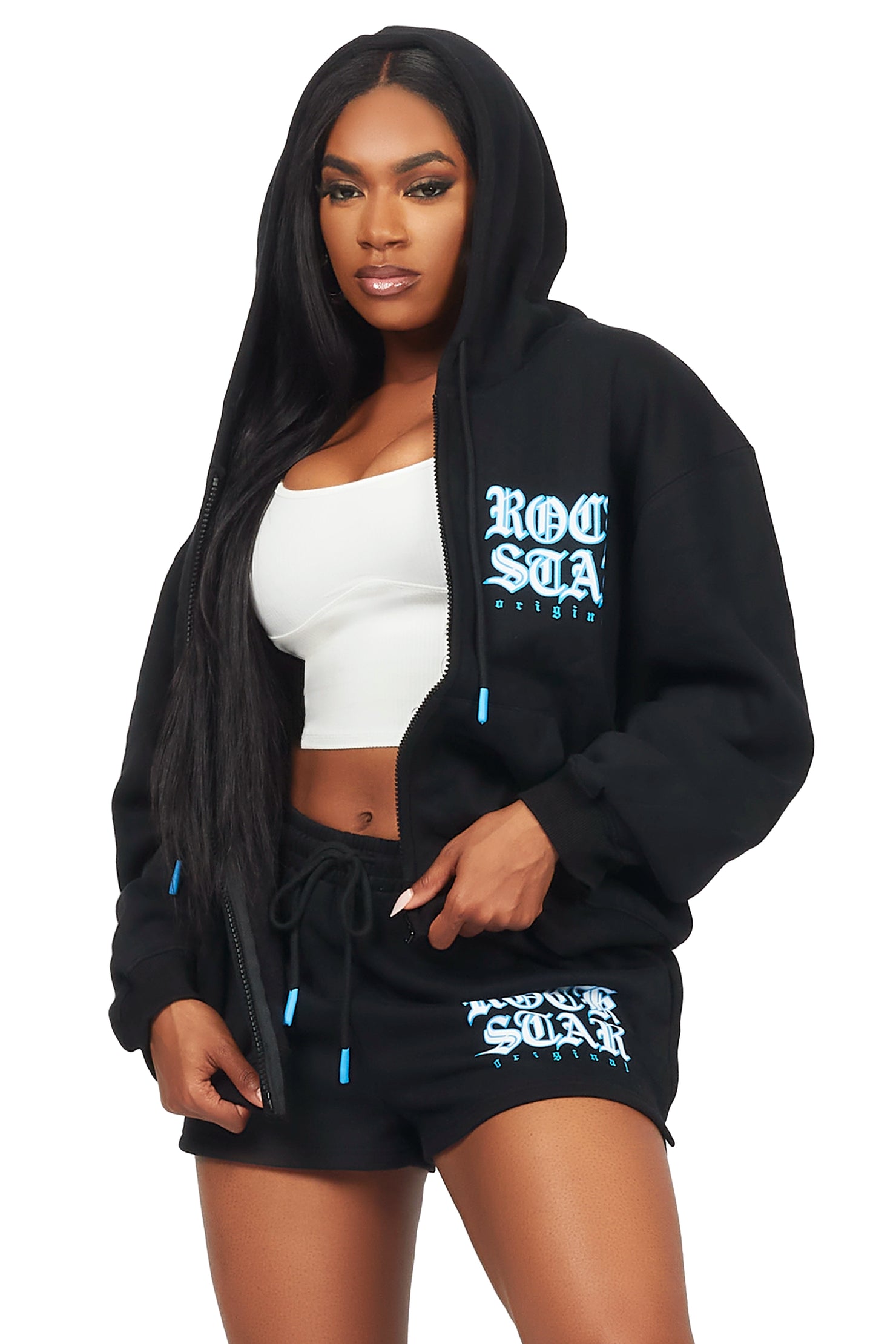 Catch Her Black Short Set