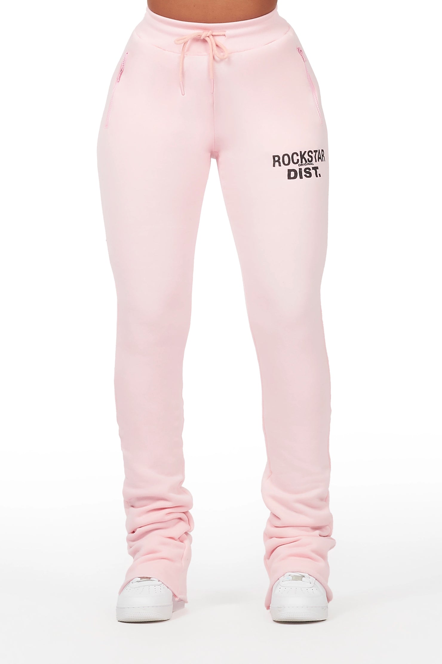 Juliana Light Pink Super Stacked Track Pant