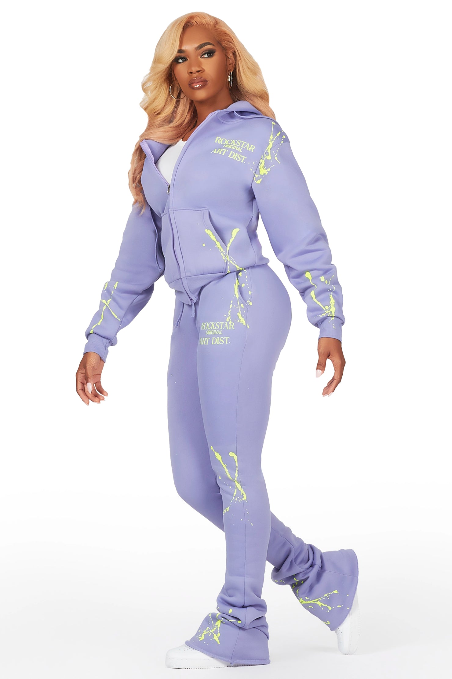 Destinee Periwinkle Zip Up Super Stacked Trackset