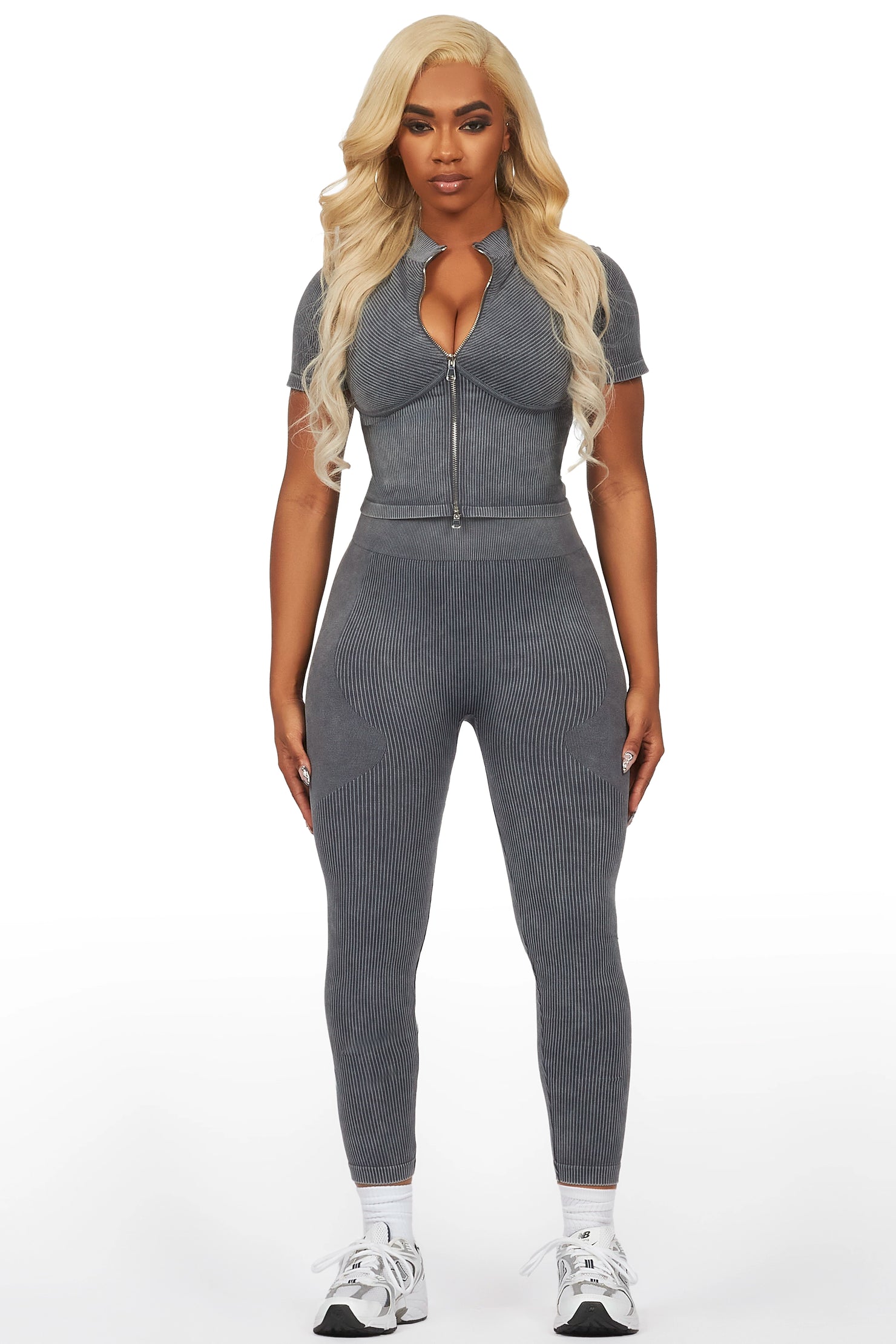 Catira Grey Short Sleeve Active Set