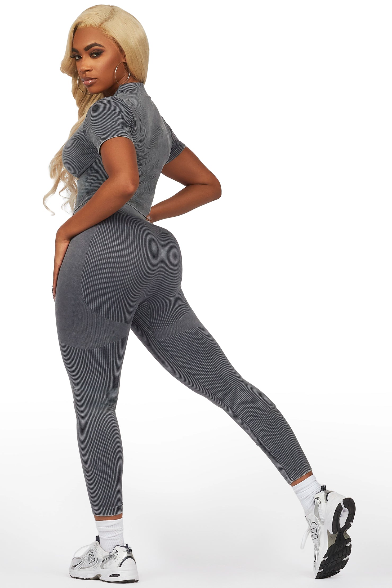 Catira Grey Short Sleeve Active Set