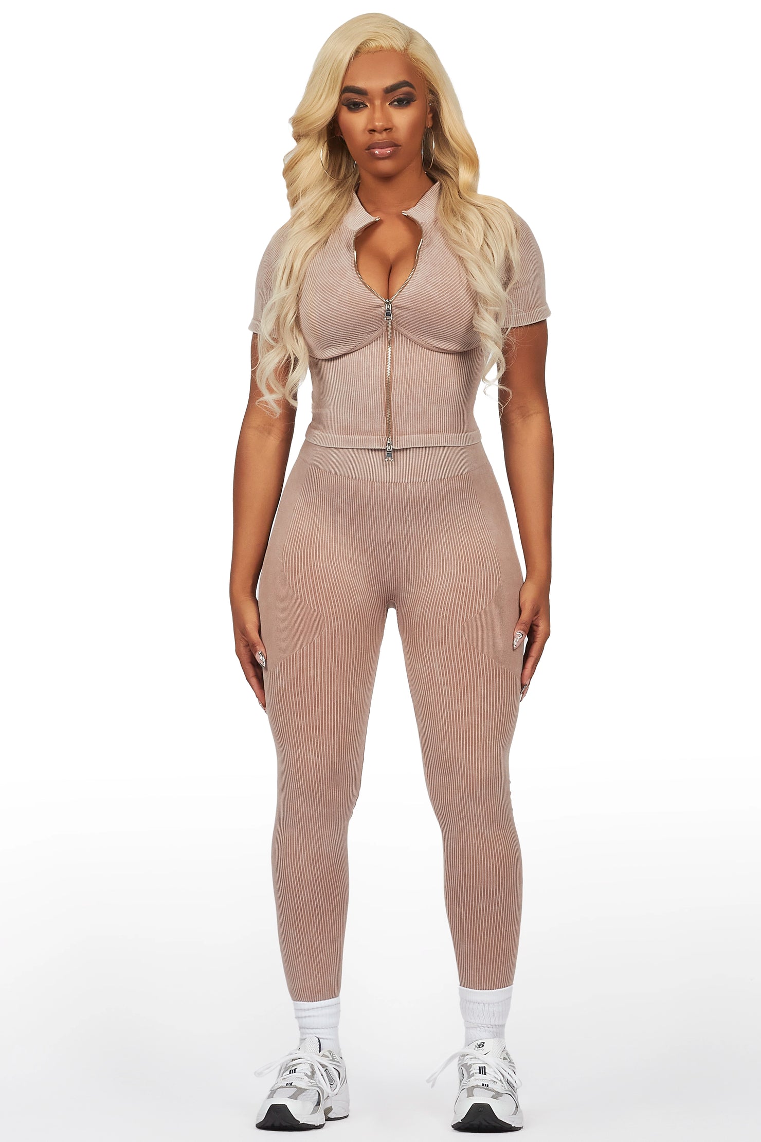 Catira Mocha Short Sleeve Active Set