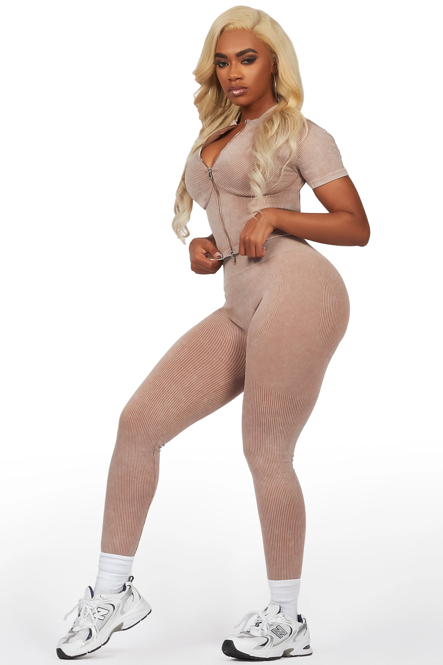 Catira Mocha Short Sleeve Active Set