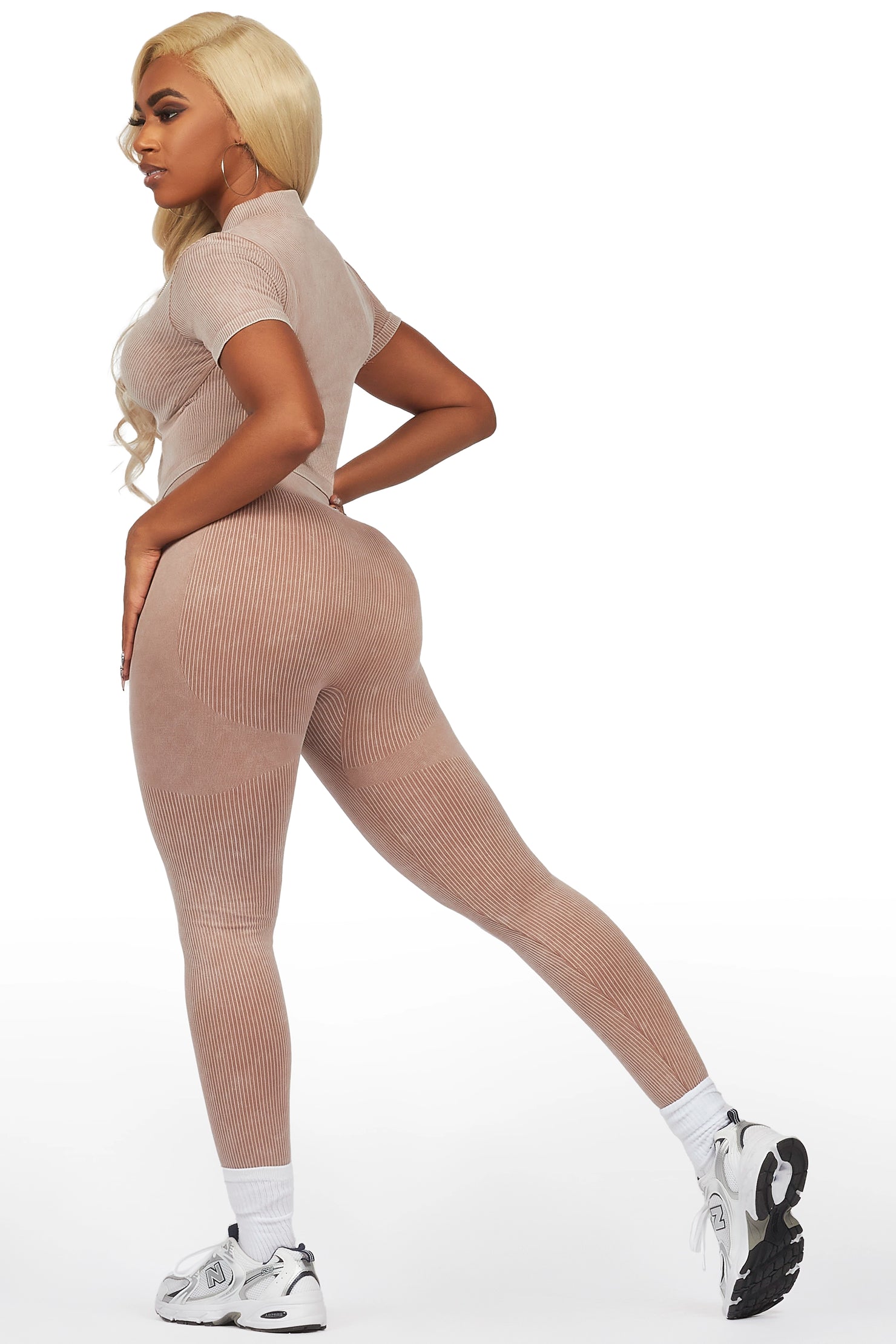 Catira Mocha Short Sleeve Active Set