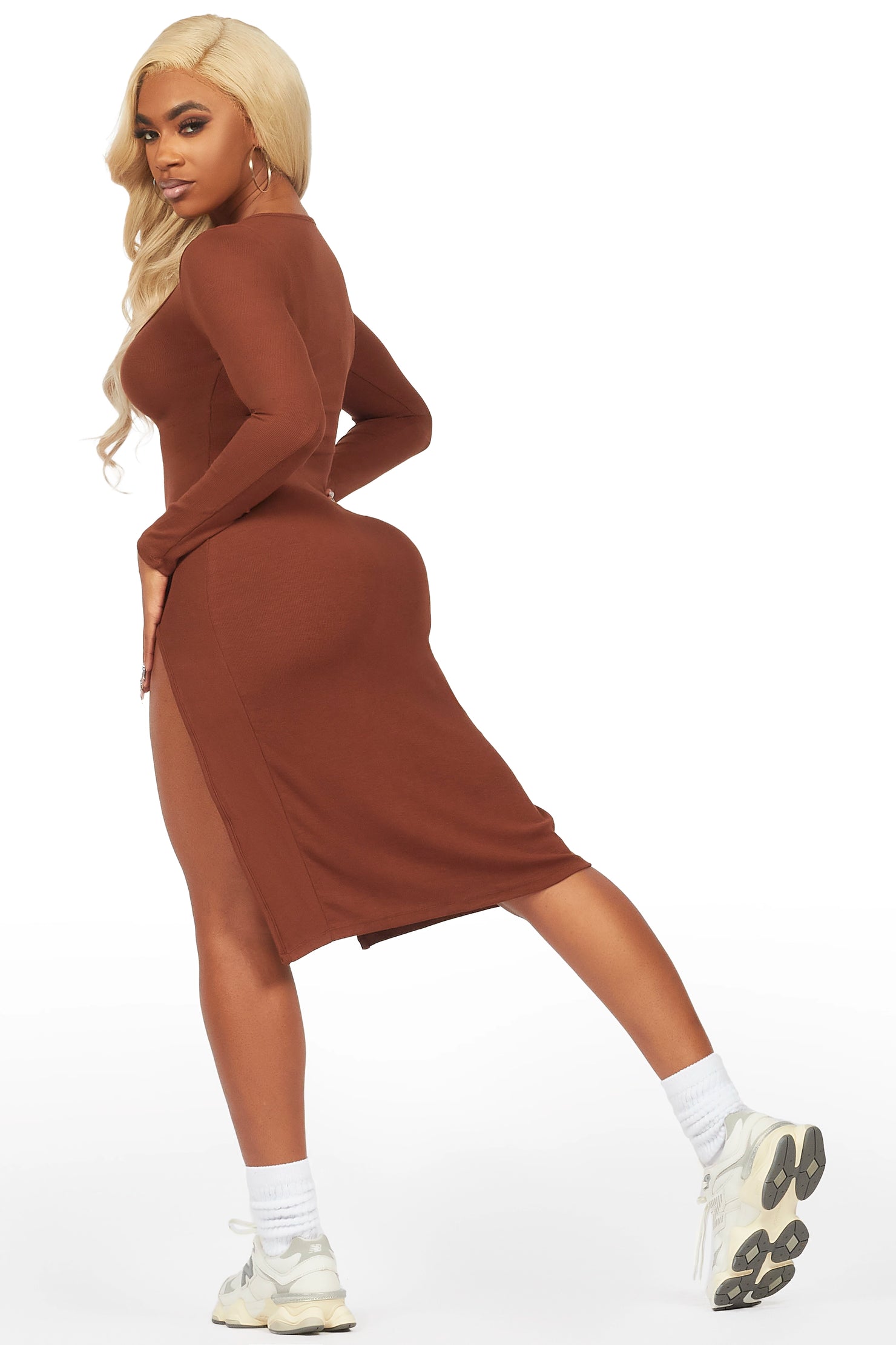 Dionna Brown Basic Midi Dress