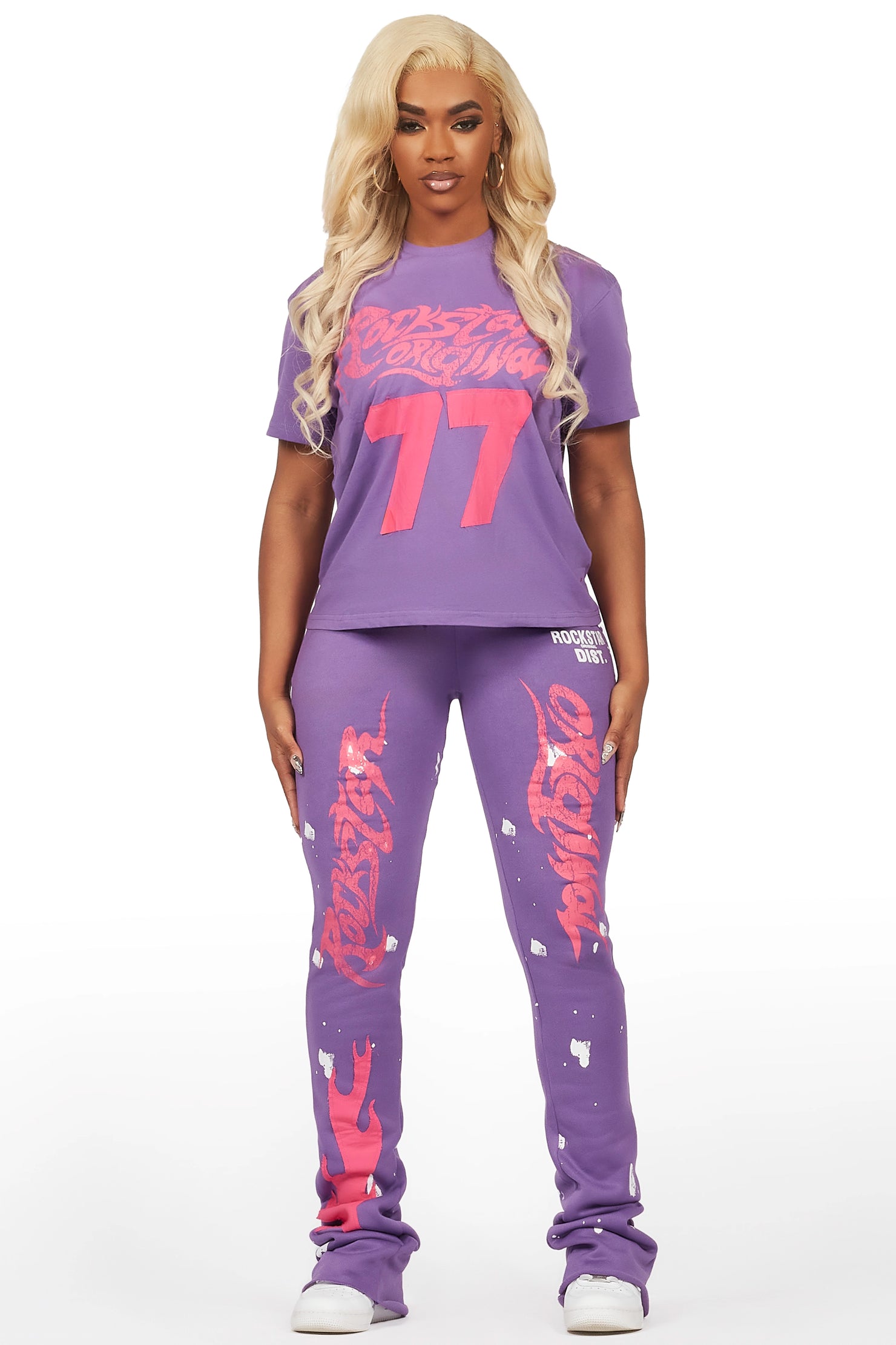 Tayonna Purple T-Shirt Trackset