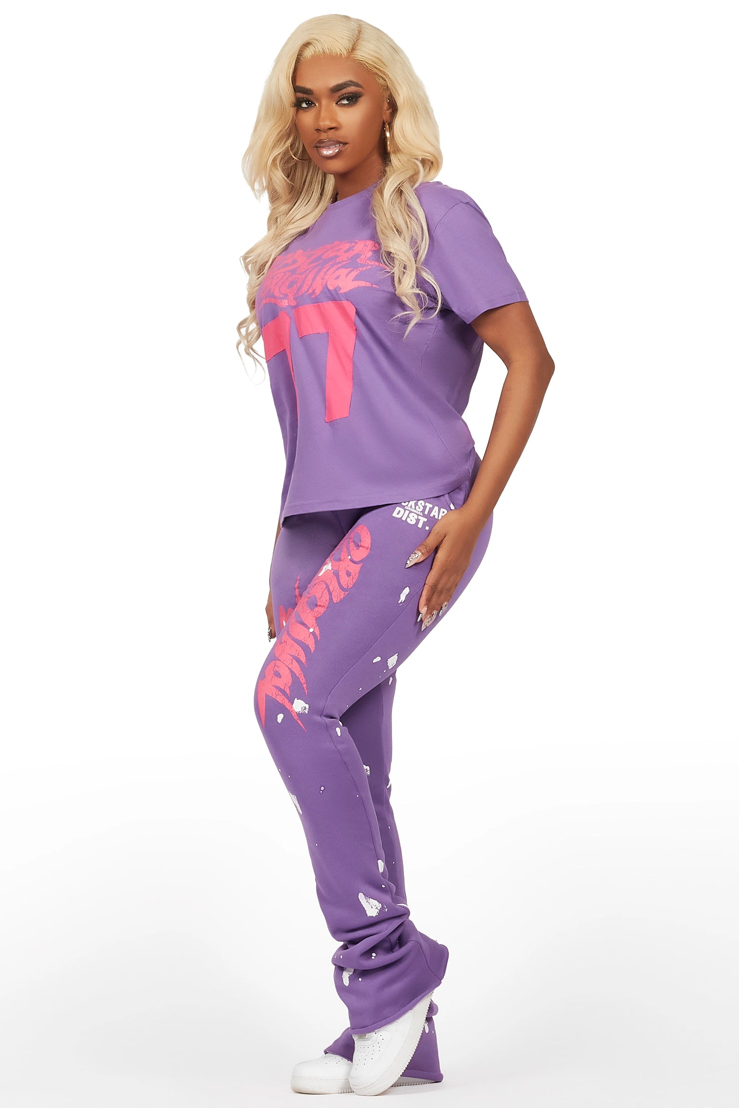 Tayonna Purple T-Shirt Trackset