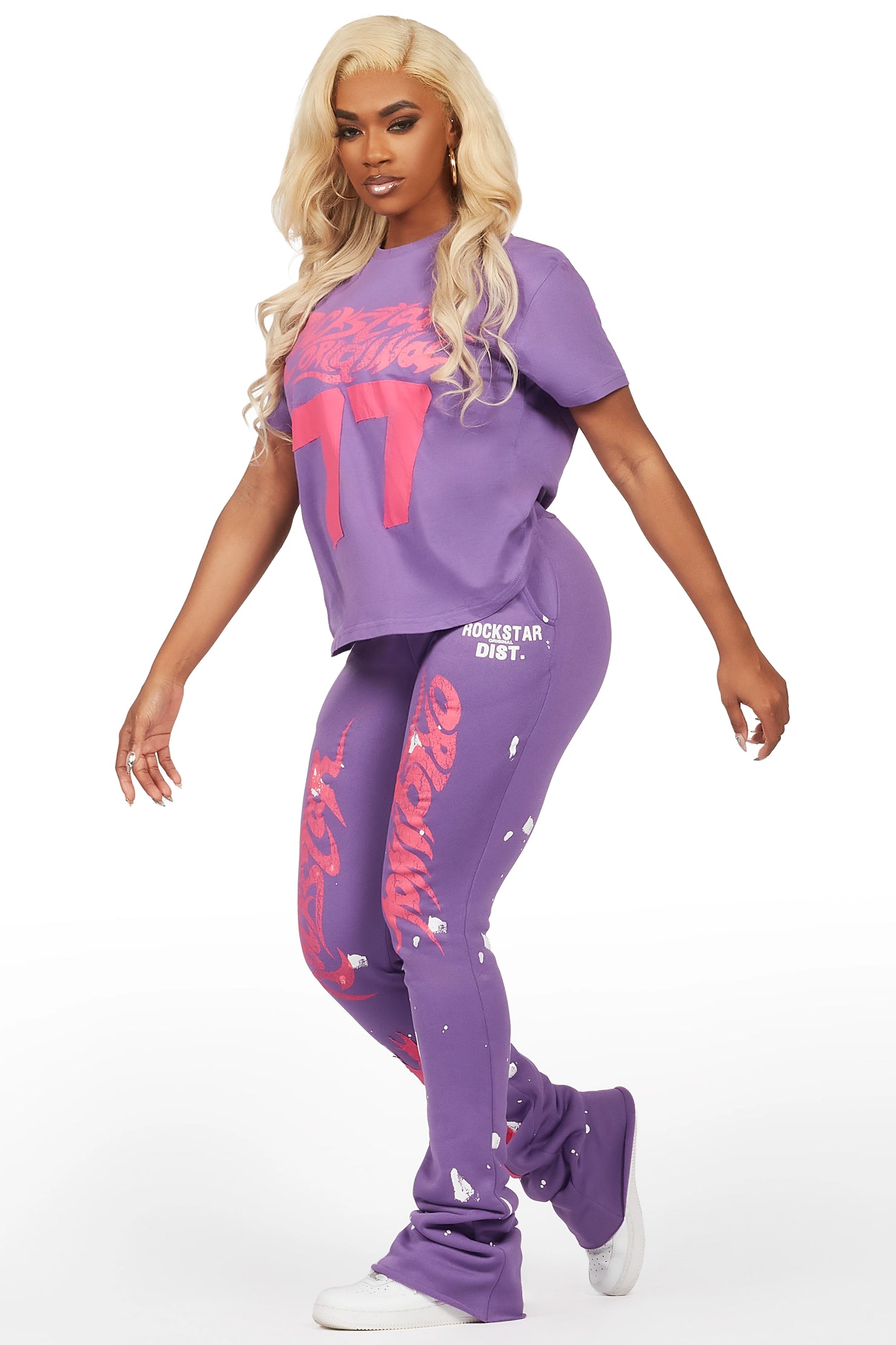 Tayonna Purple T-Shirt Trackset