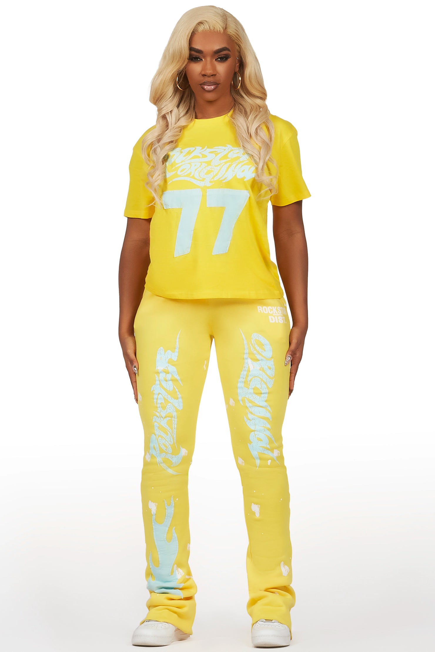 Tayonna Yellow T-Shirt Trackset