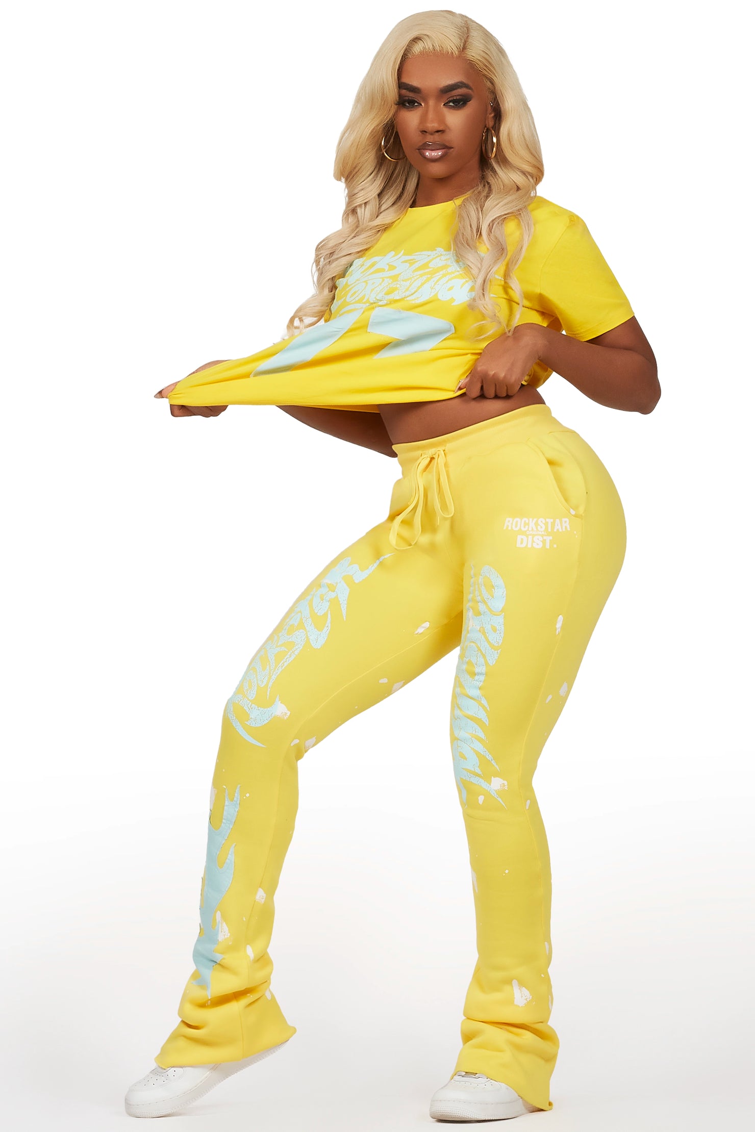 Tayonna Yellow T-Shirt Trackset