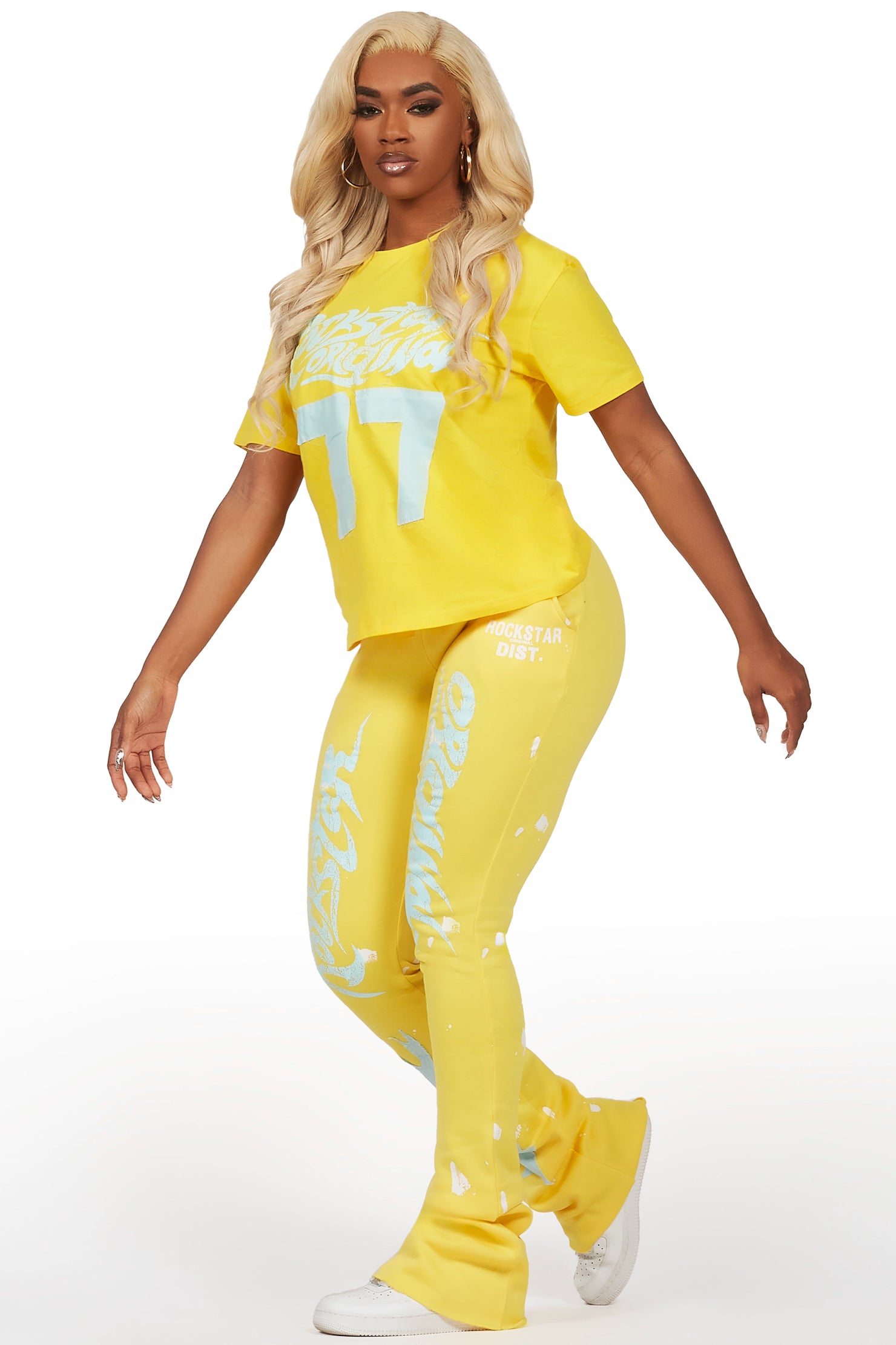 Tayonna Yellow T-Shirt Trackset