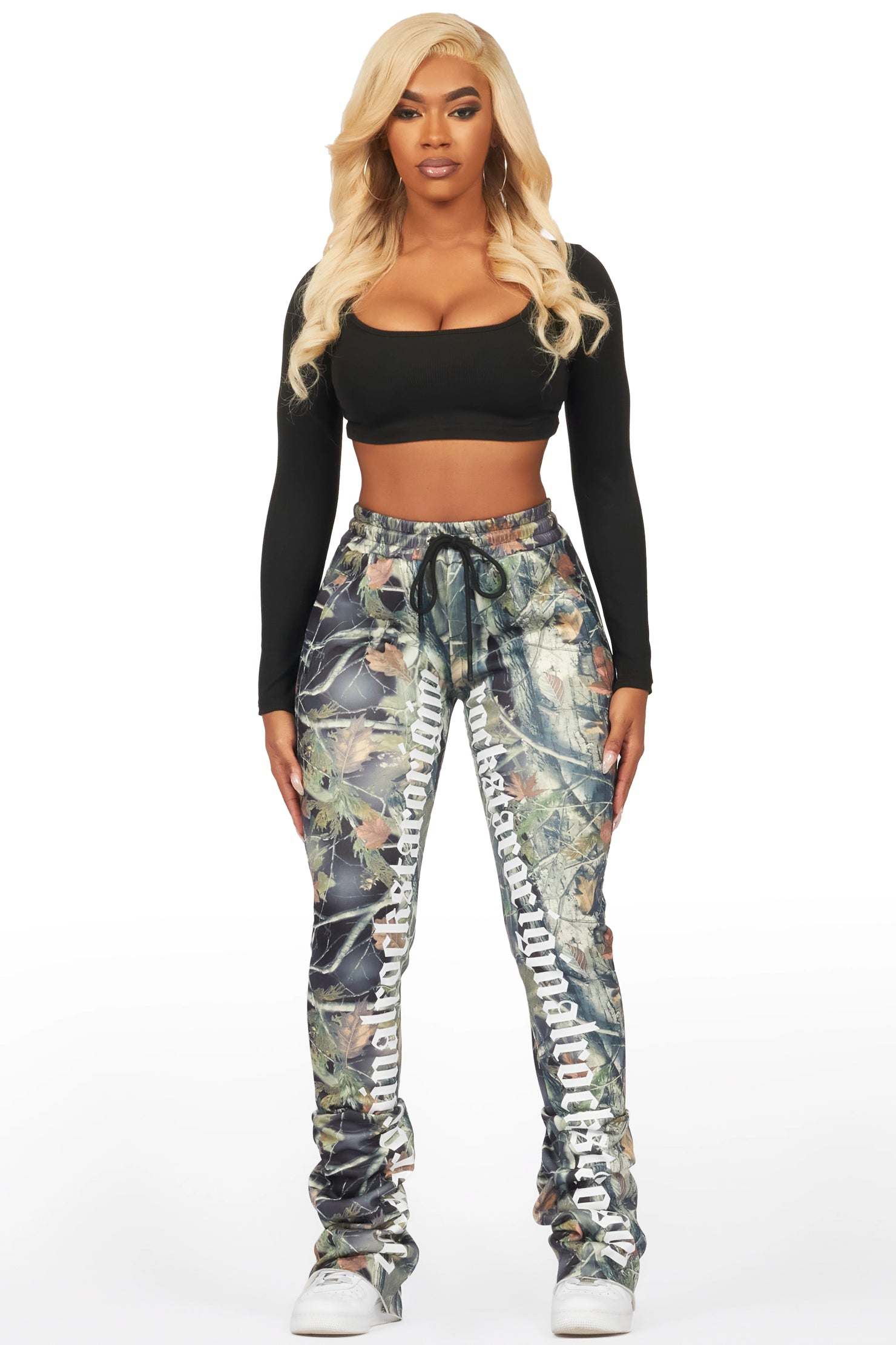 Blakely Black Tree Camo Super Stacked Pant