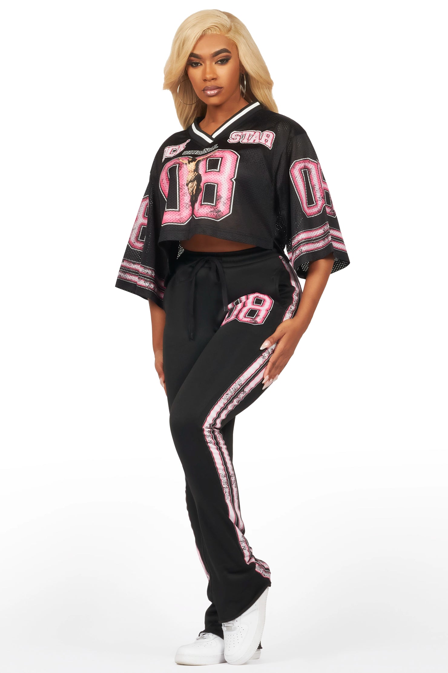 Azalia Black Jersey Trackset